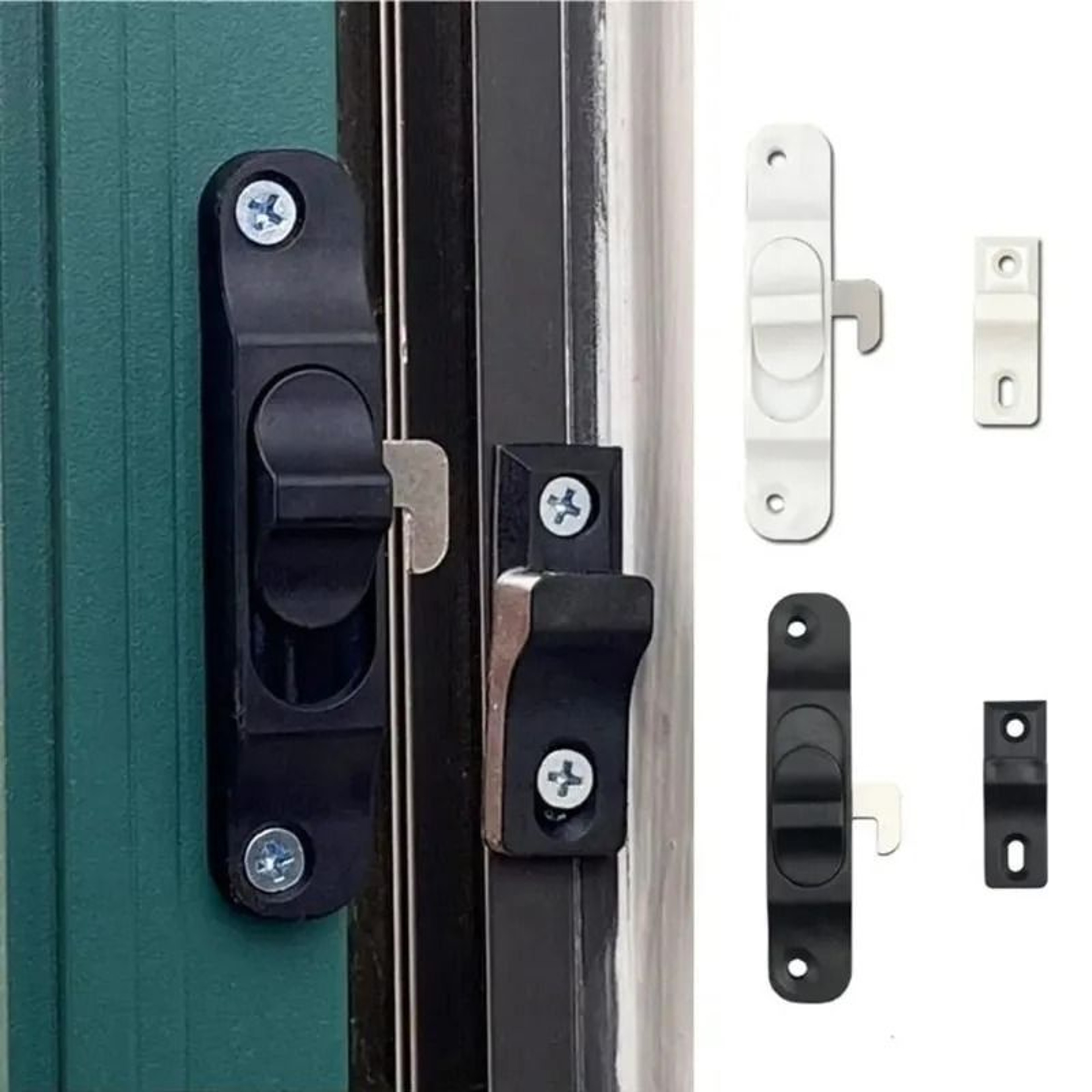 Sliding Folding Screen Door Hook Latch  AntiTheft PushPull Mesh Window Lock Buckle For Home Securit 0