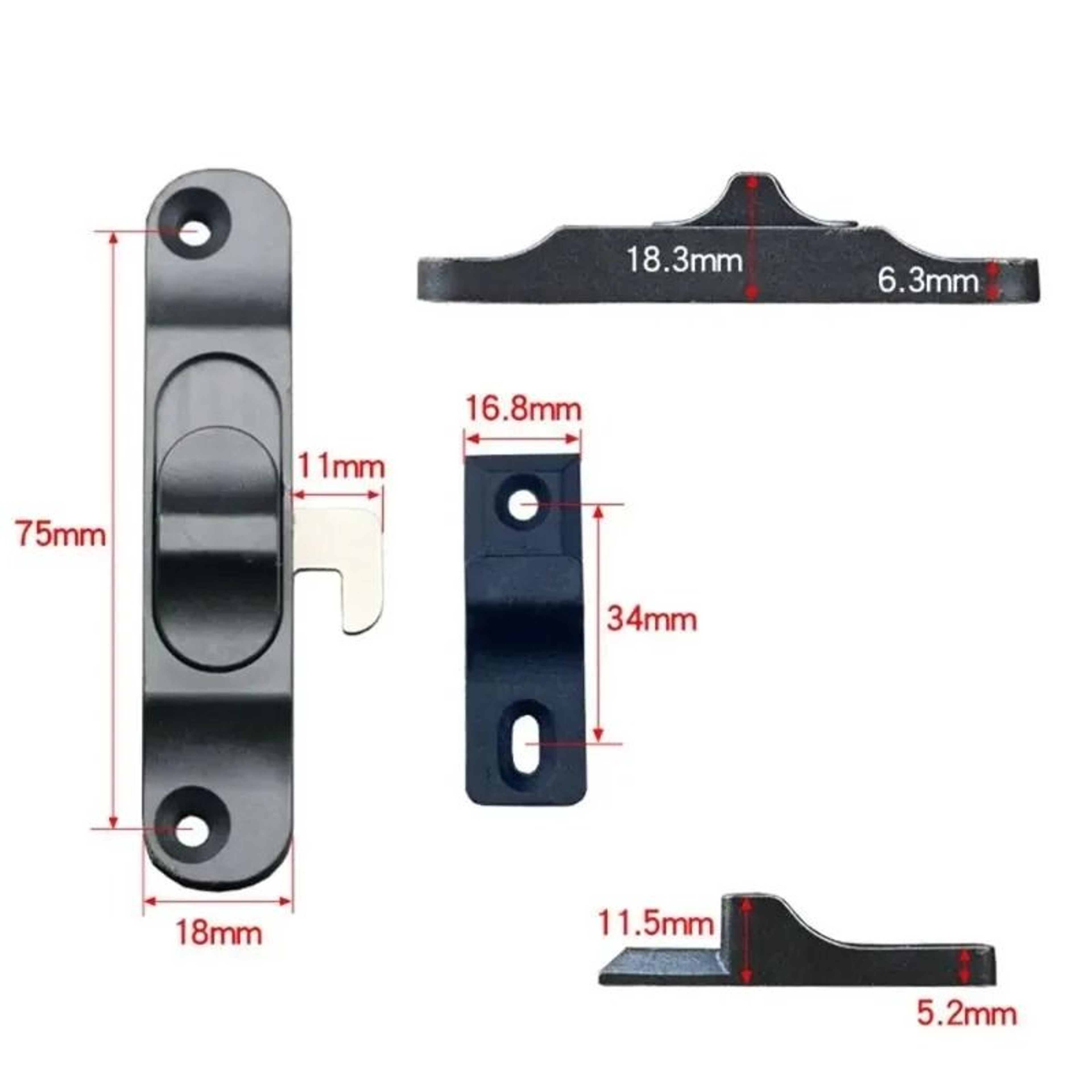 Sliding Folding Screen Door Hook Latch  AntiTheft PushPull Mesh Window Lock Buckle For Home Securit 4