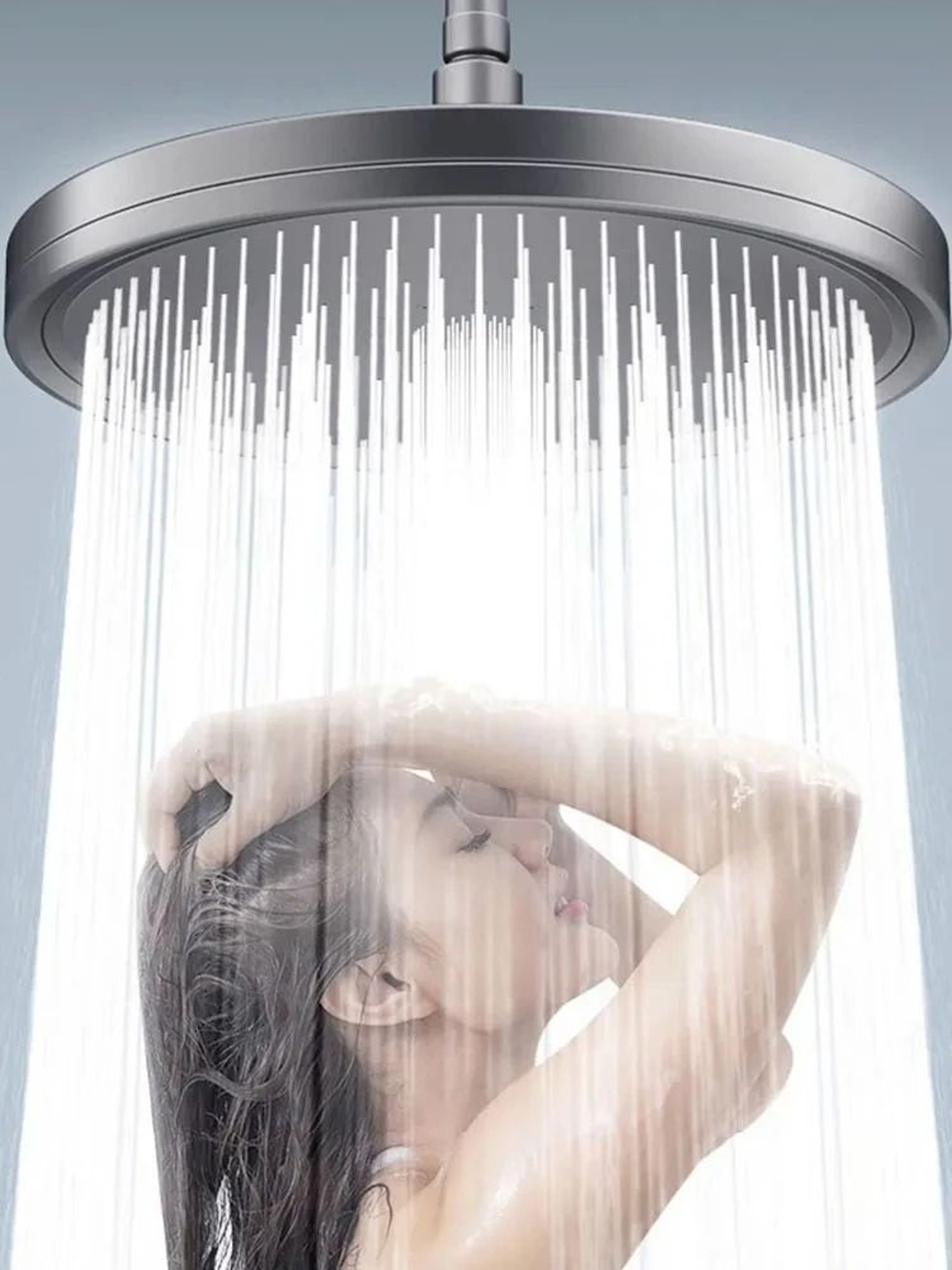 230mm Large Panel Rainfall Showerhead  6Mode High Pressure Supercharged Bathroom Top Rain Shower 1