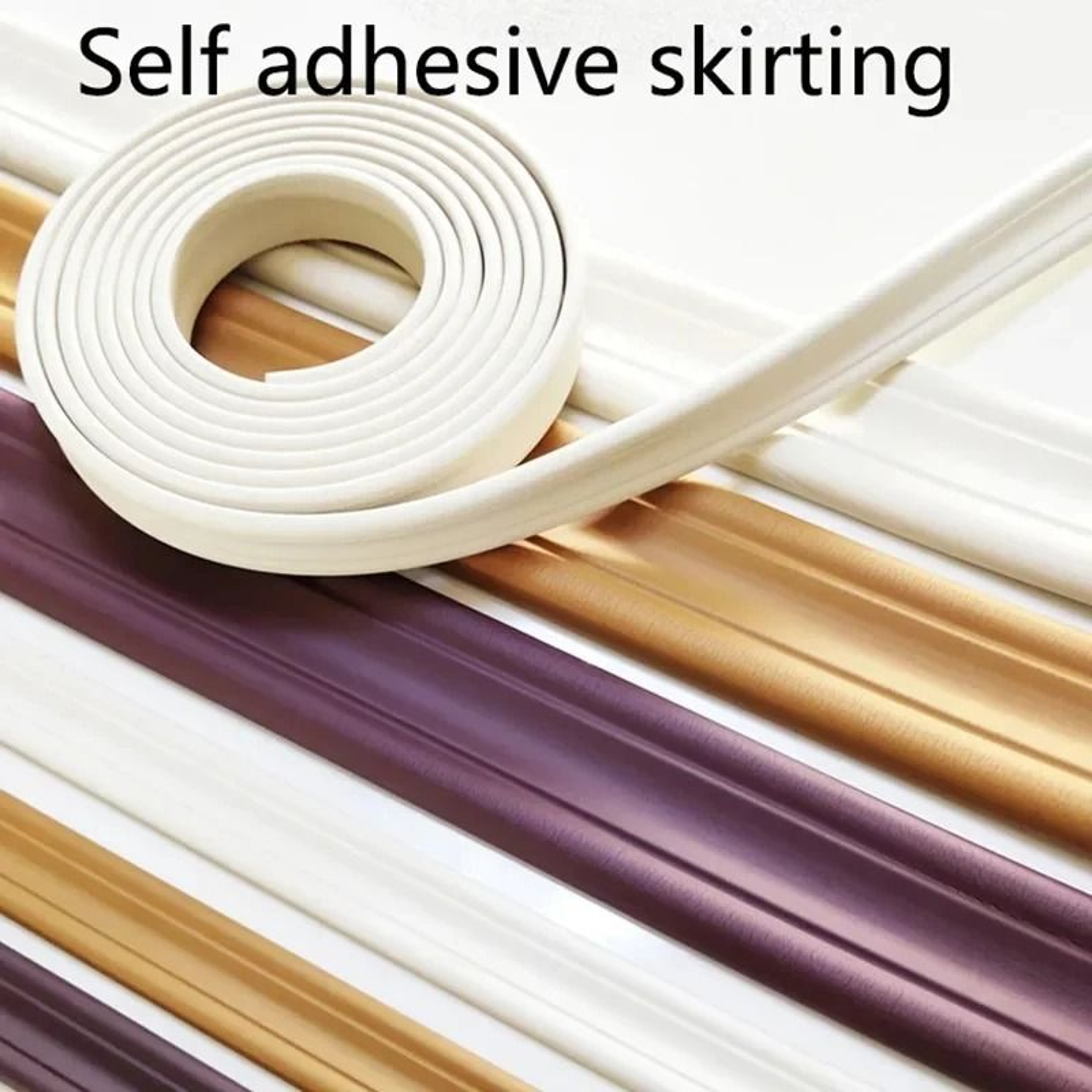 5M NBR Flexible Soft Wall Trim Line  SelfAdhesive Skirting Strip  3D Molding Edge Guard 1