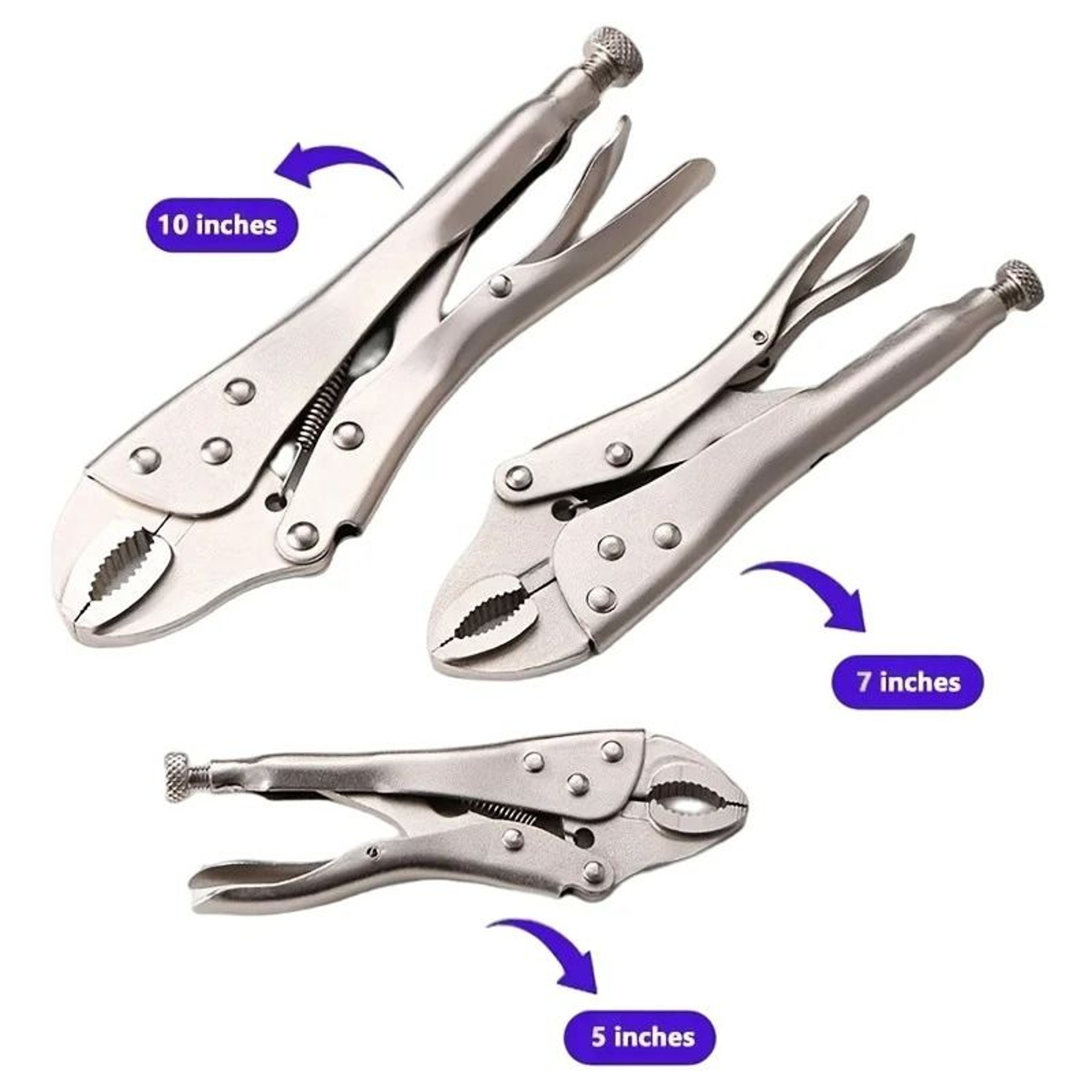 Curved Jaw HeavyDuty Locking Pliers  Industrial CType Pressure Clamp  Circular Mouth Force Wrench 2
