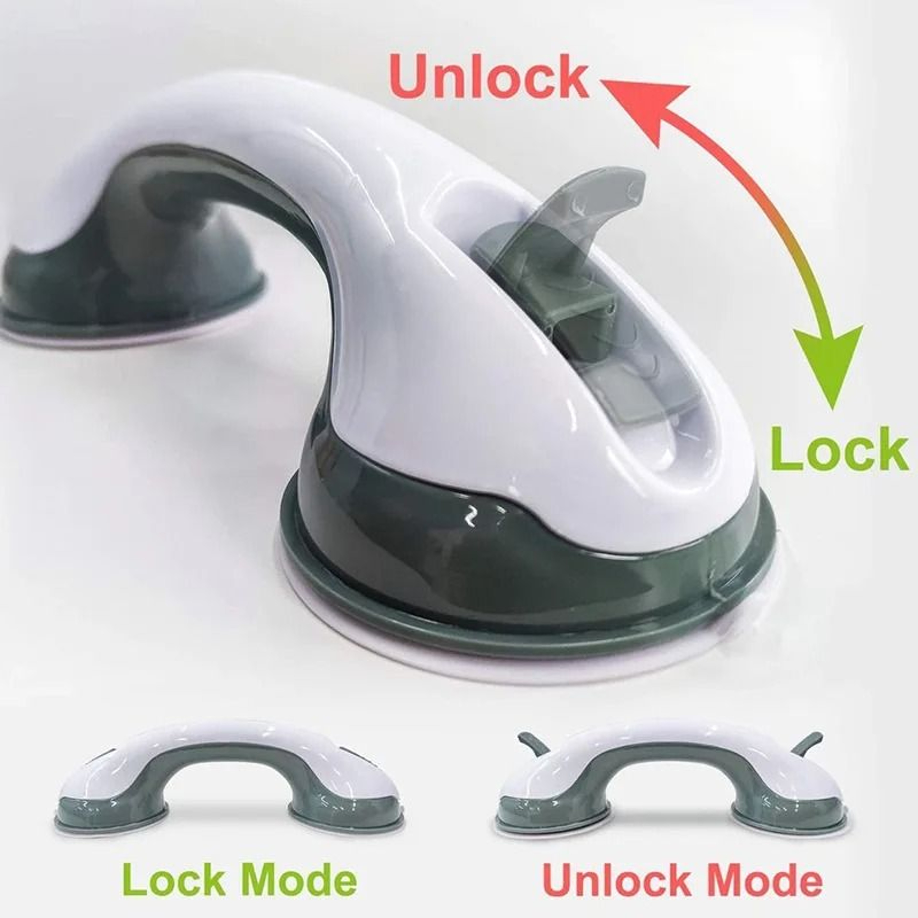 2Pack Vacuum Suction Cup Shower Grab Bars  NonSlip Bathroom Safety Support Handle Rail 1