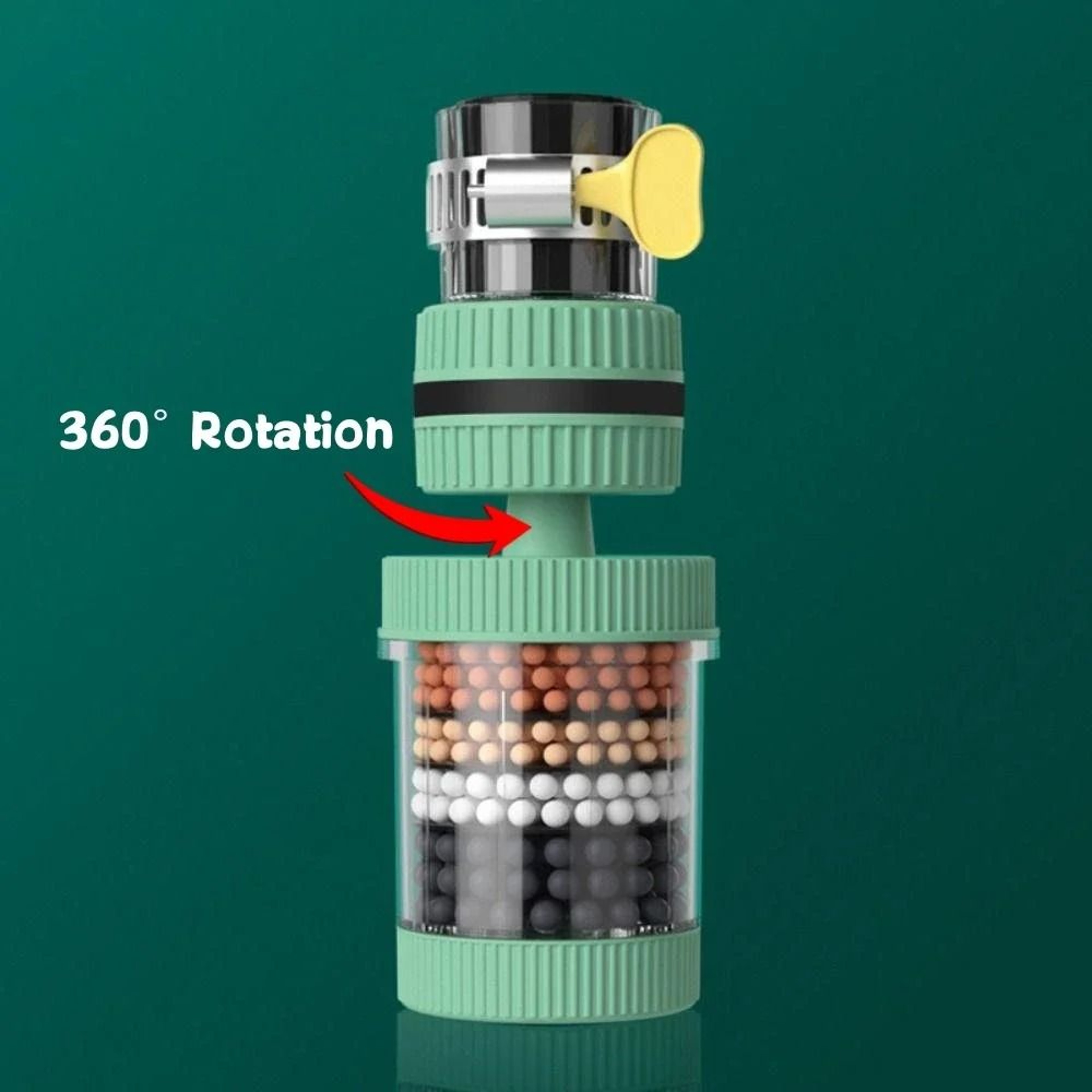 360 Rotating Faucet Water Filter  Mini Kitchen Tap Purifier With Activated Carbon Filtration 9