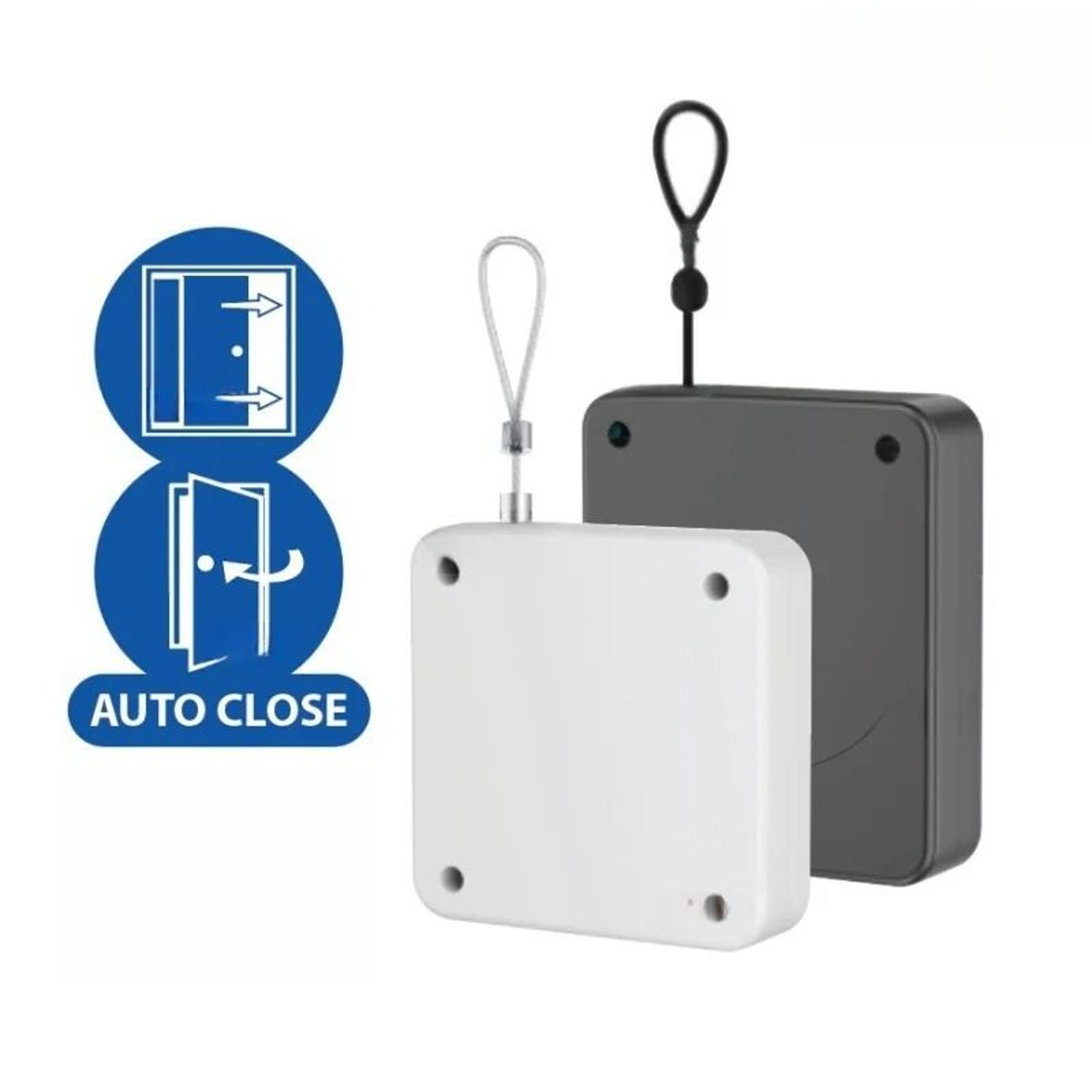 PunchFree Automatic Sensor Door Closer  Adjustable Steel Wire Cable SelfClosing Retractor 0
