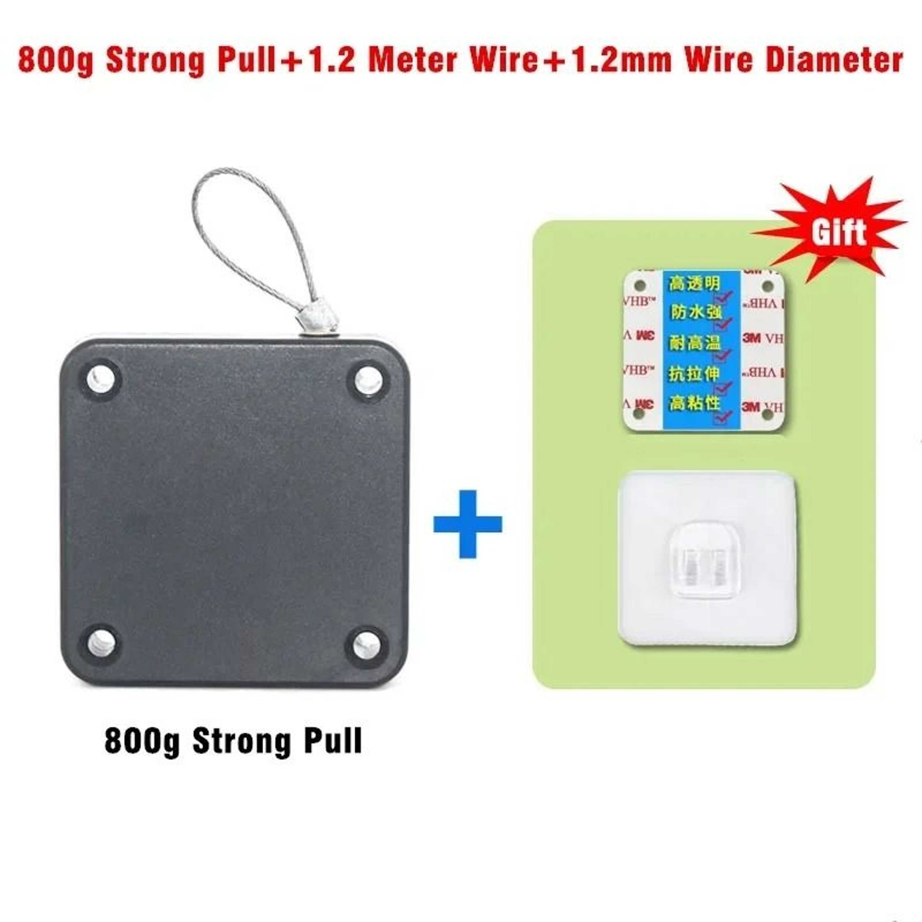 PunchFree Automatic Sensor Door Closer  Adjustable Steel Wire Cable SelfClosing Retractor 11