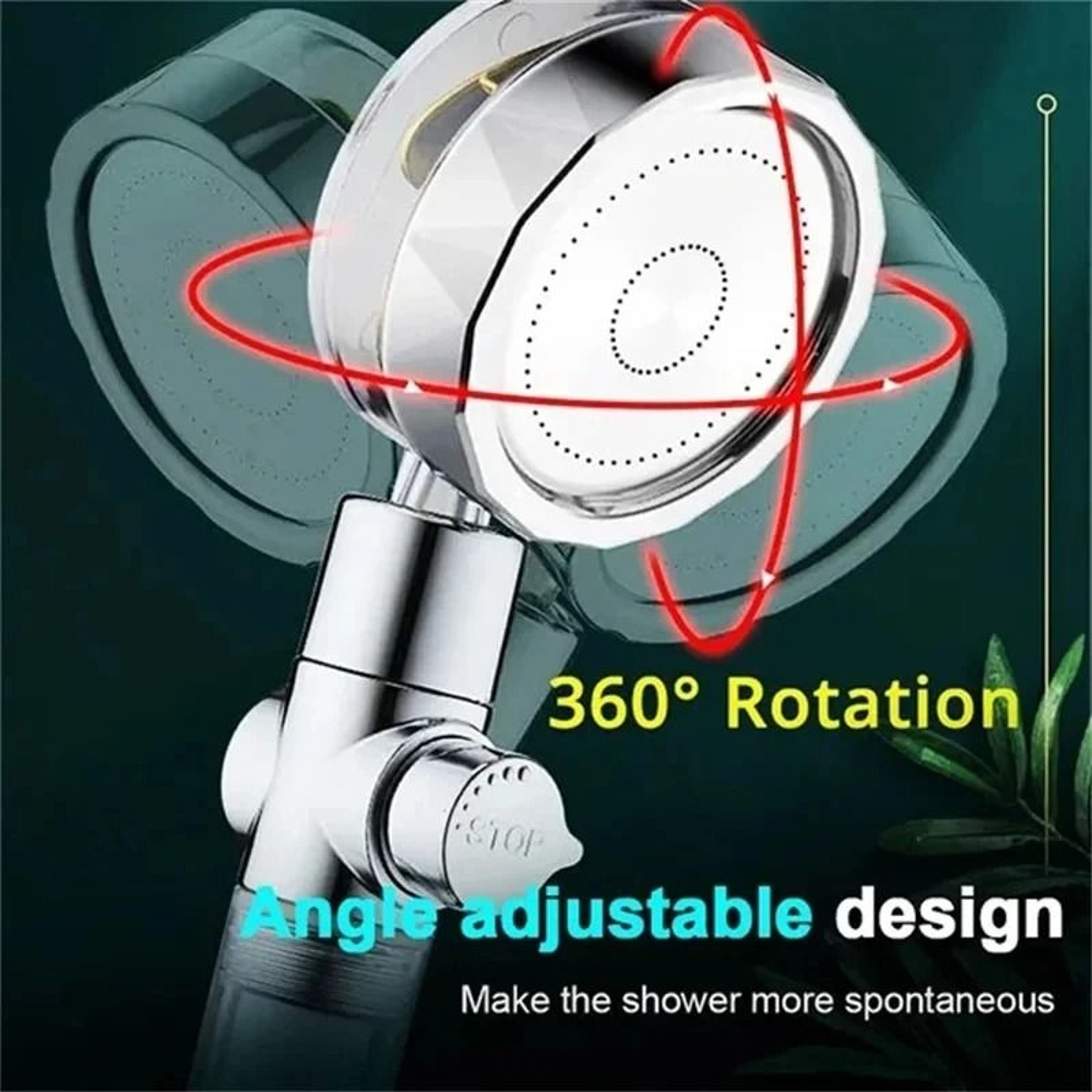 HighPressure WaterSaving Showerhead  OneKey Stop Pause Button  Massage Water Purifier 3
