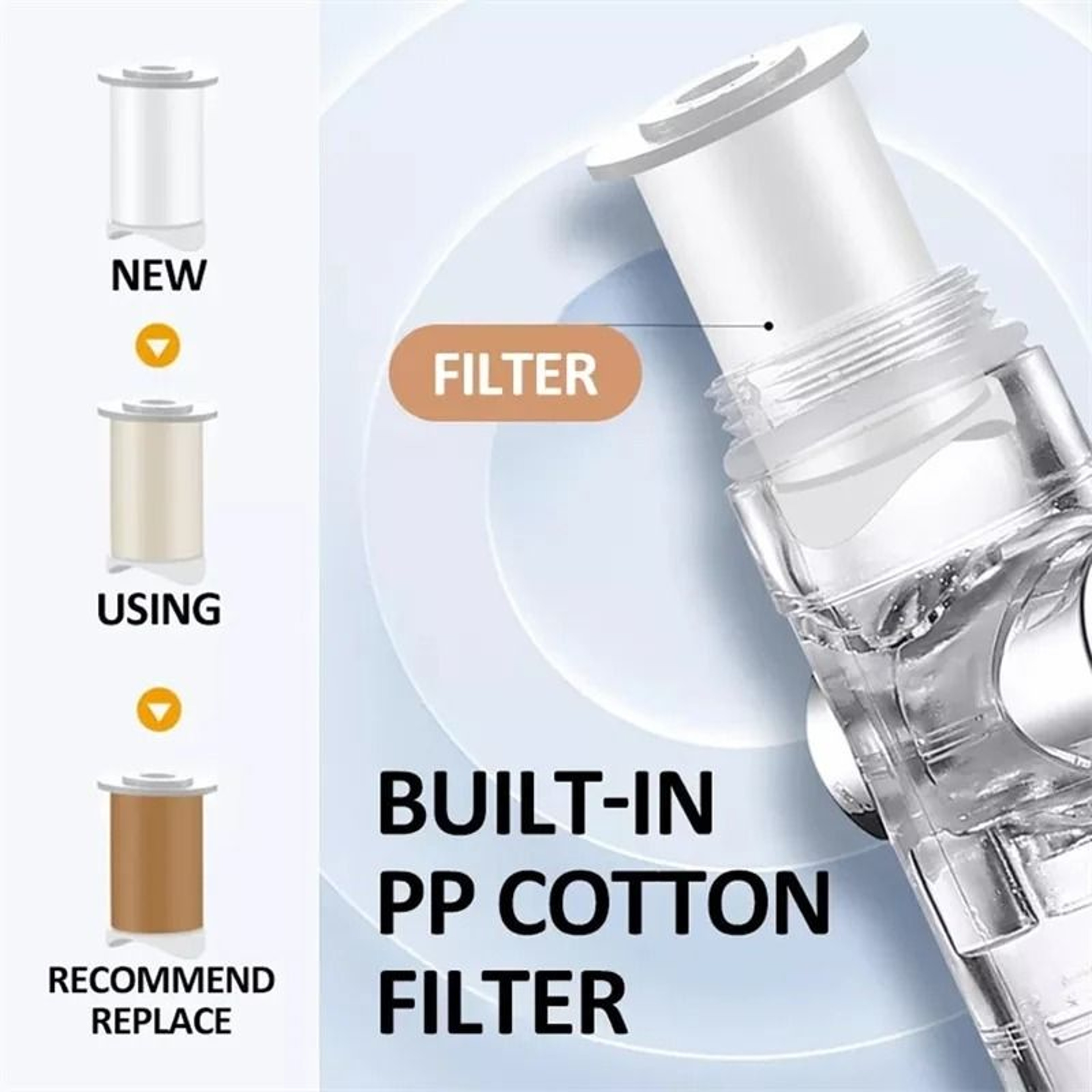 3Mode Turbo Fan Handheld Showerhead  HighPressure WaterSaving Sprayer With Eco Filter  Pause Switch 3