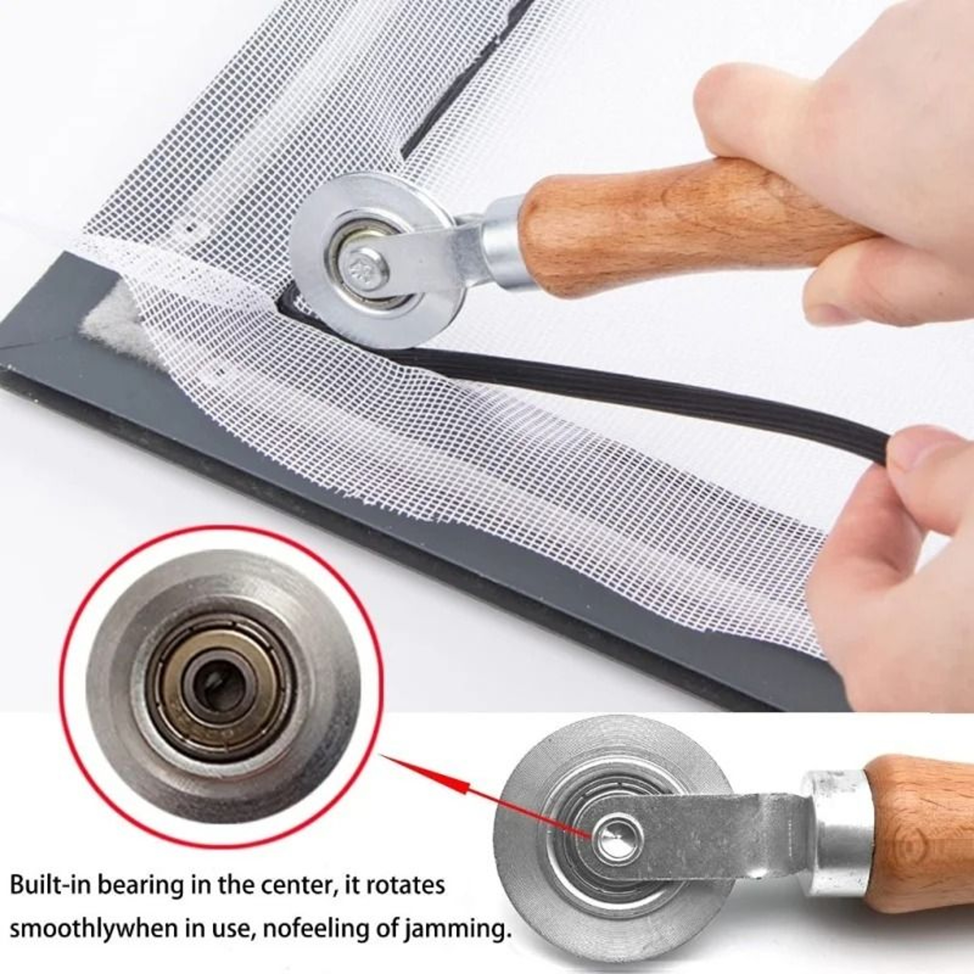 DualWheel Screen Rolling Tool  Convex  Concave Spline Roller With Steel Bearings For Window  Door R 4