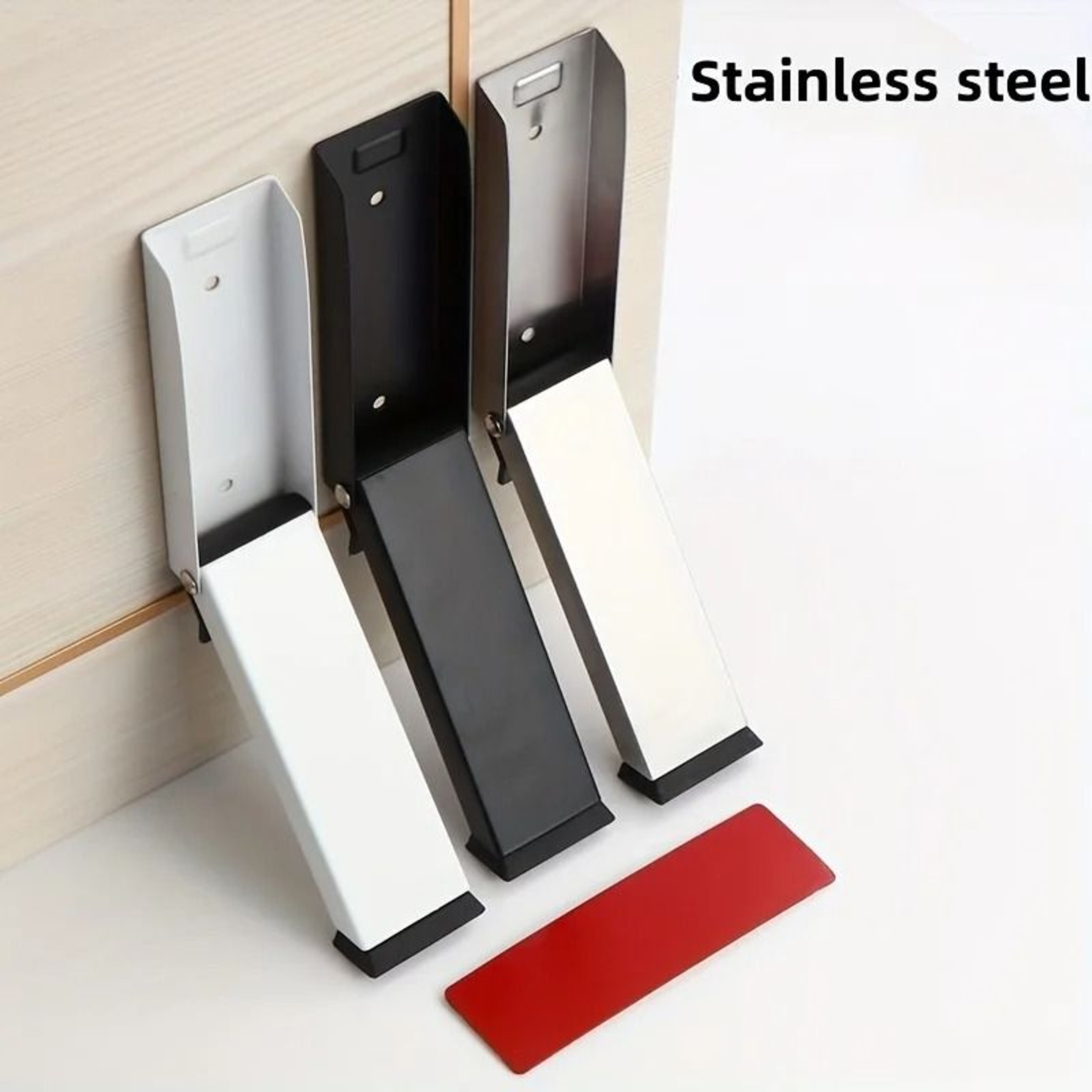 Stainless Steel Folding KickDown Door Stop  Windproof FlipUp Foot Lever Door Stopper With AntiWear  0