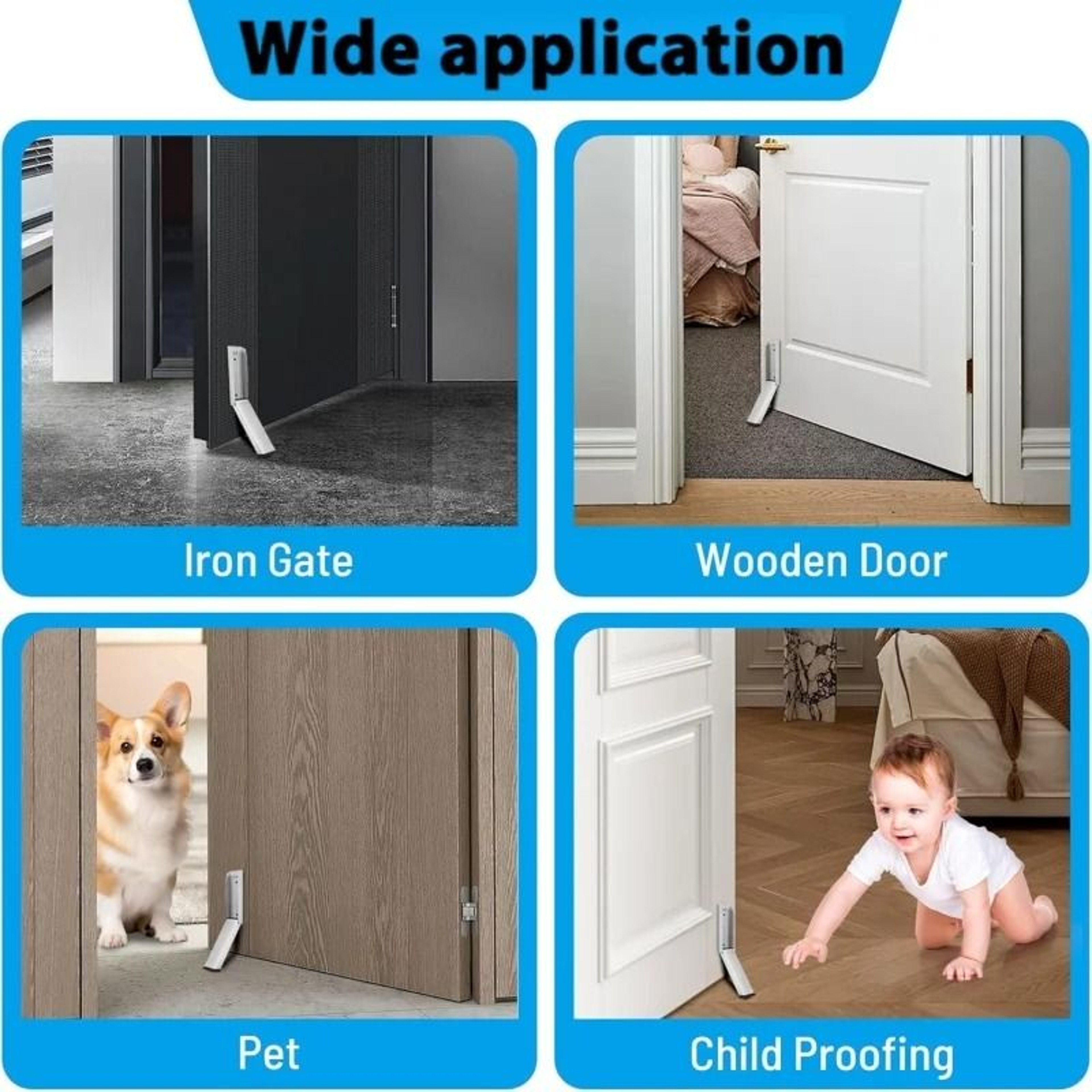 Stainless Steel Folding KickDown Door Stop  Windproof FlipUp Foot Lever Door Stopper With AntiWear  5