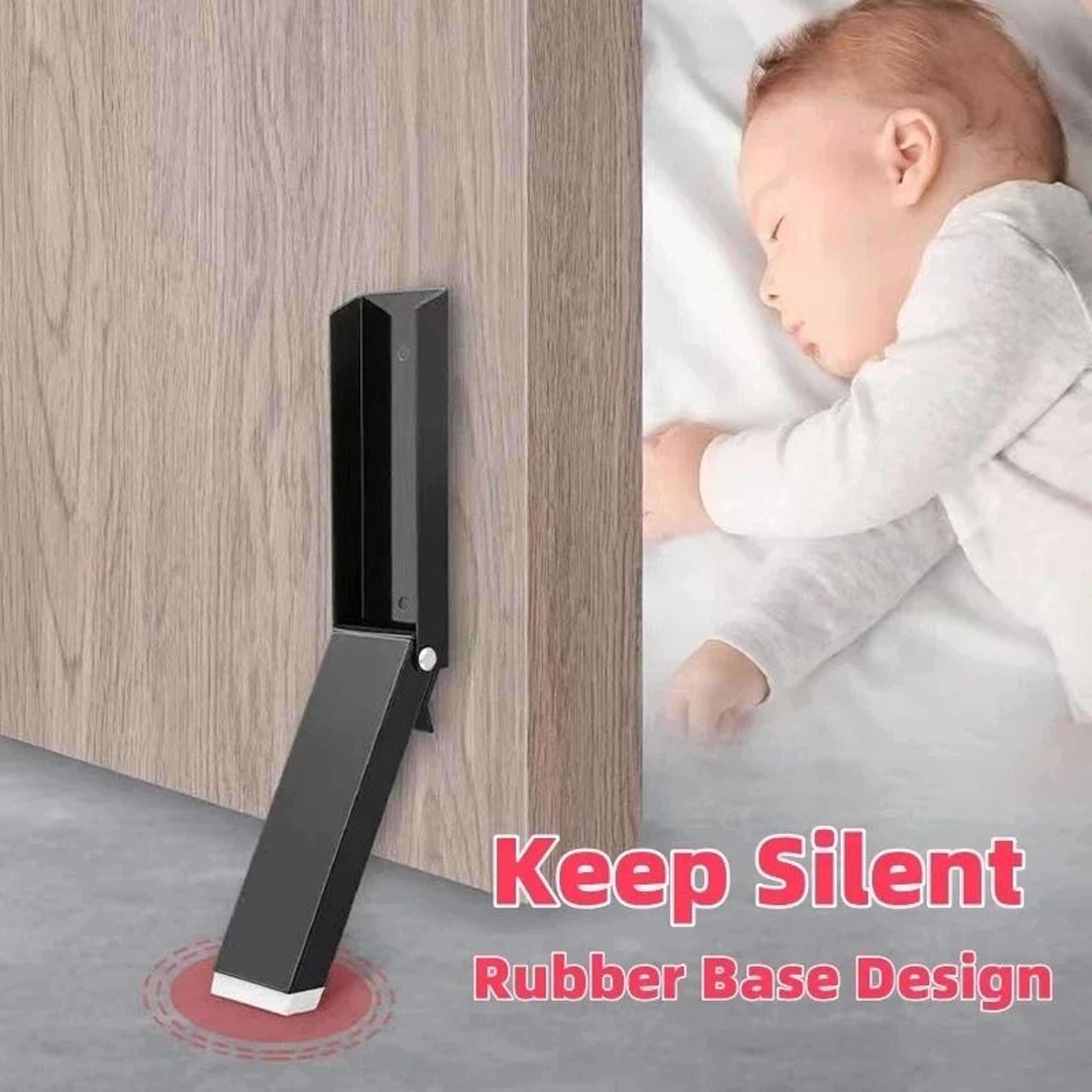 Stainless Steel Folding KickDown Door Stop  Windproof FlipUp Foot Lever Door Stopper With AntiWear  2