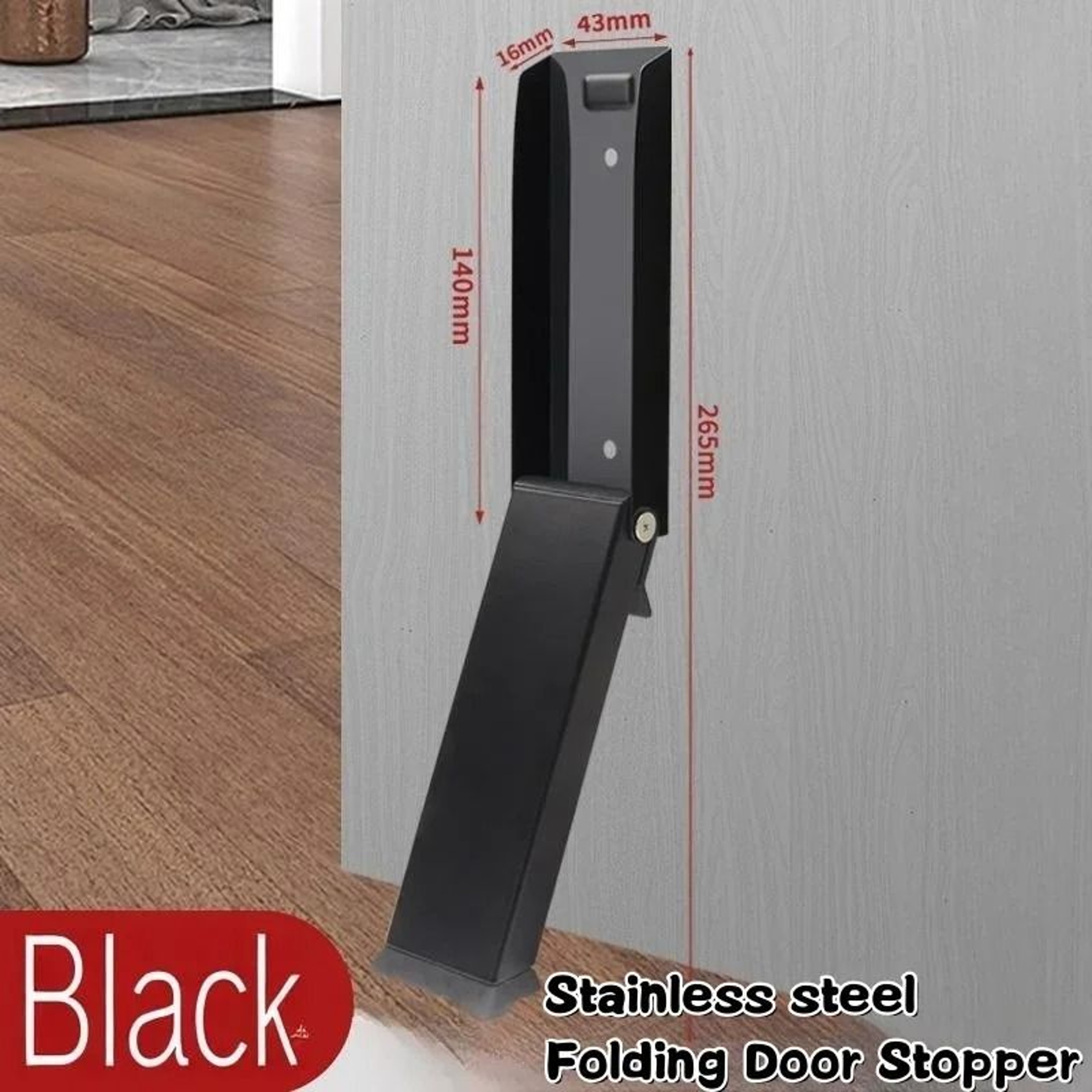 Stainless Steel Folding KickDown Door Stop  Windproof FlipUp Foot Lever Door Stopper With AntiWear  7