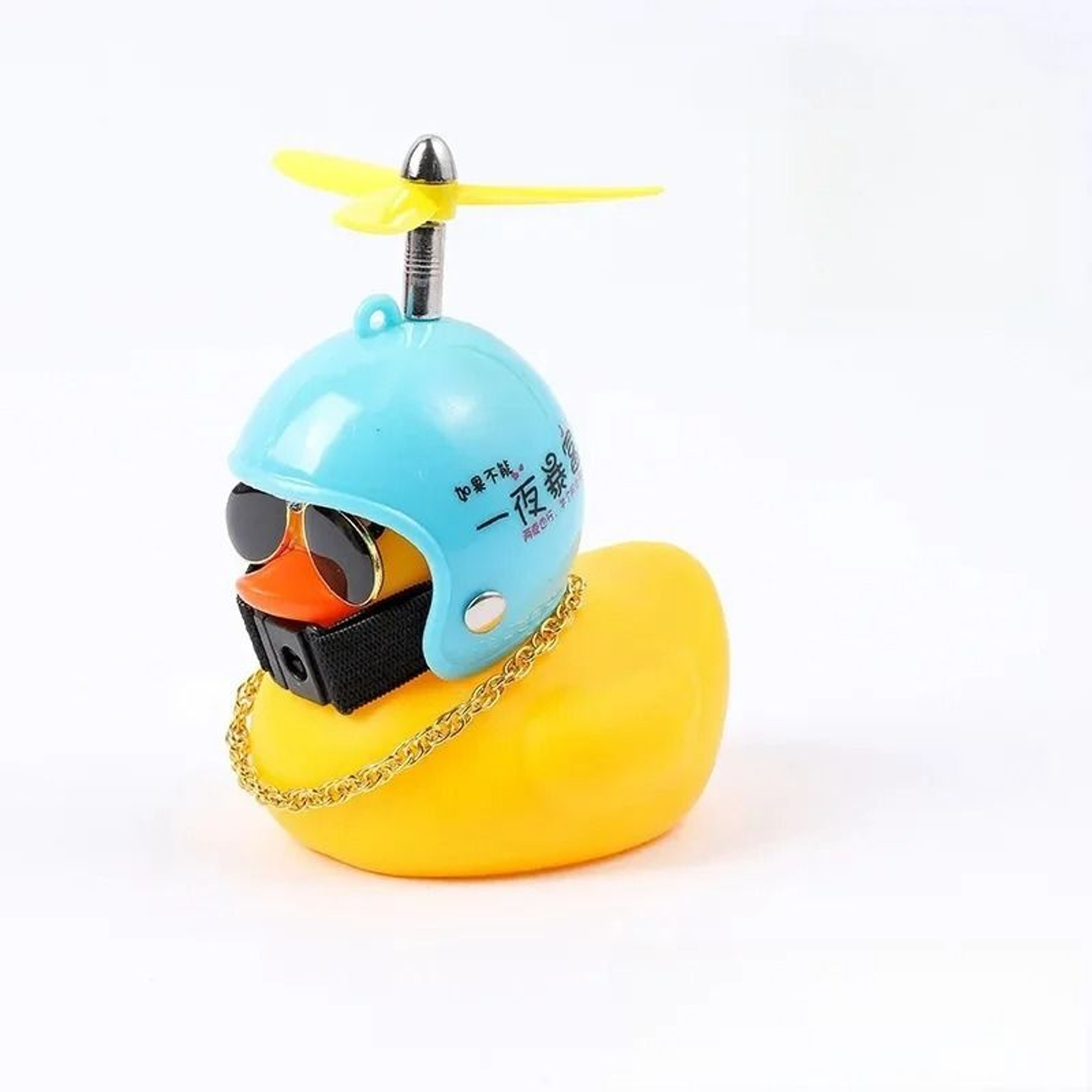 MultiStyle Cute Rubber Duck Car Dashboard Ornament  Yellow Duck With Propeller Helmet  Bike Gadget  11