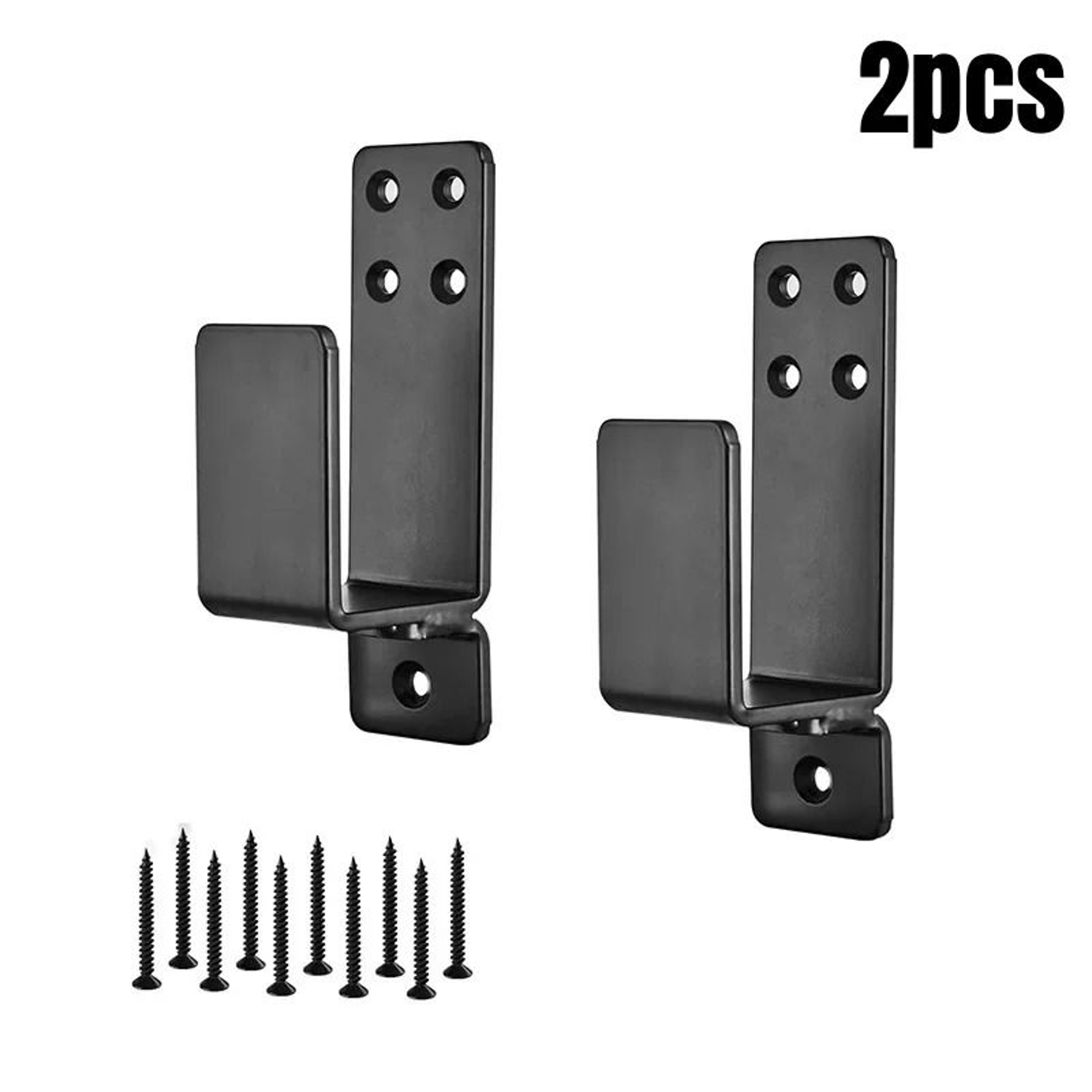 2Pack HeavyDuty Carbon Steel Door Barricade Brackets  DropOpen UBracket Bar Holder For 2x4 Lumber 6