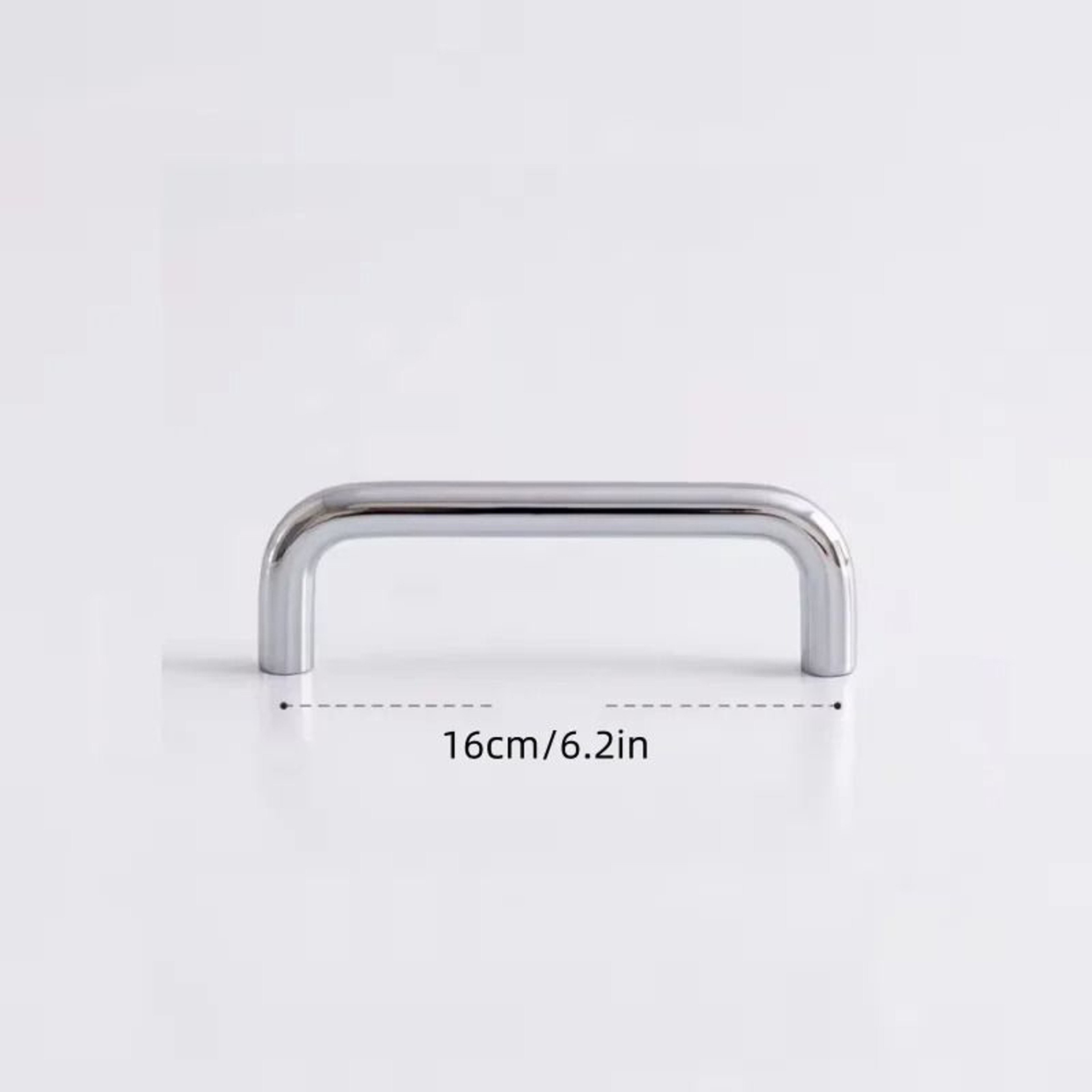 Solid Stainless Steel UType Cabinet Handles  Silver Wardrobe  Drawer Pull Knobs 64mm320mm 10