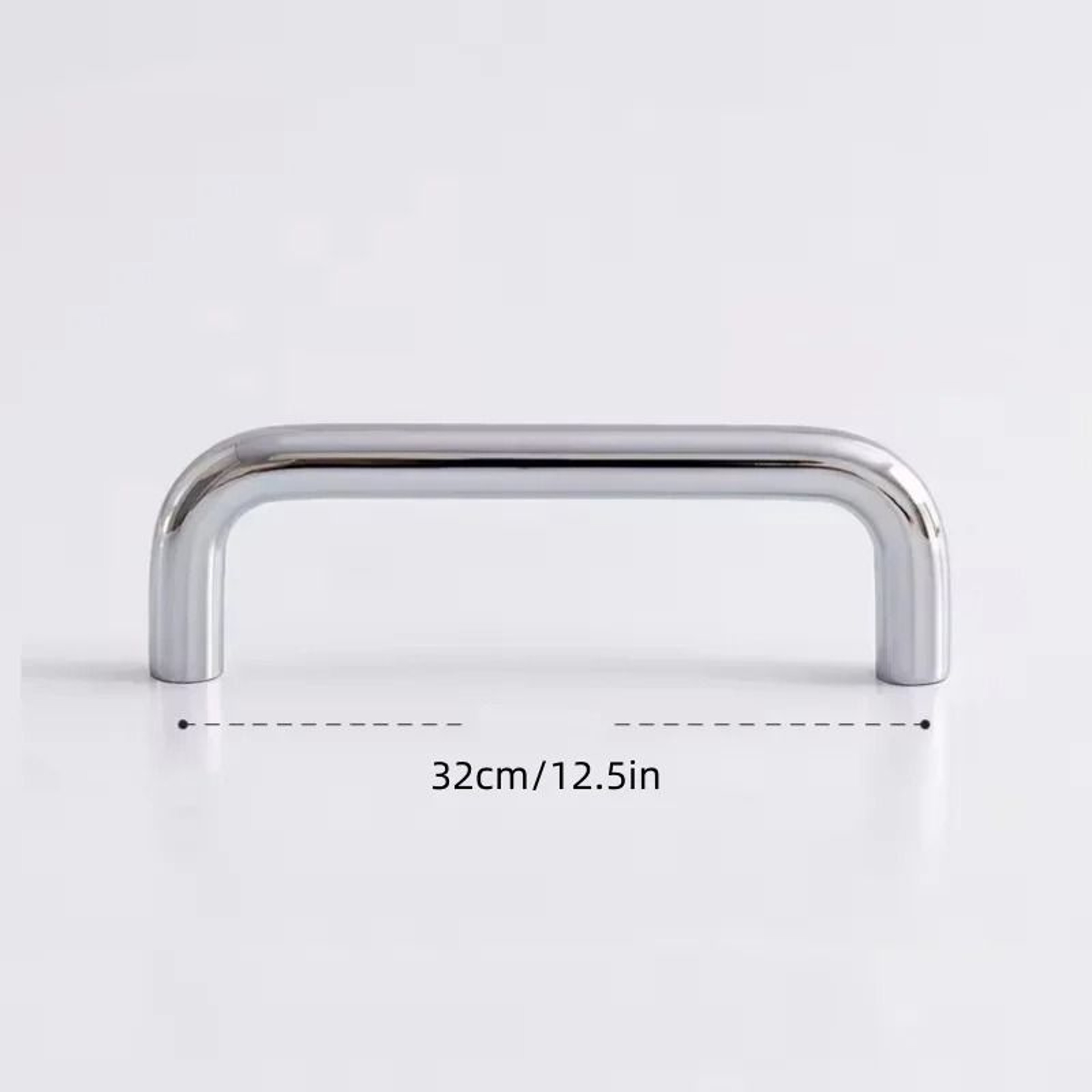 Solid Stainless Steel UType Cabinet Handles  Silver Wardrobe  Drawer Pull Knobs 64mm320mm 9