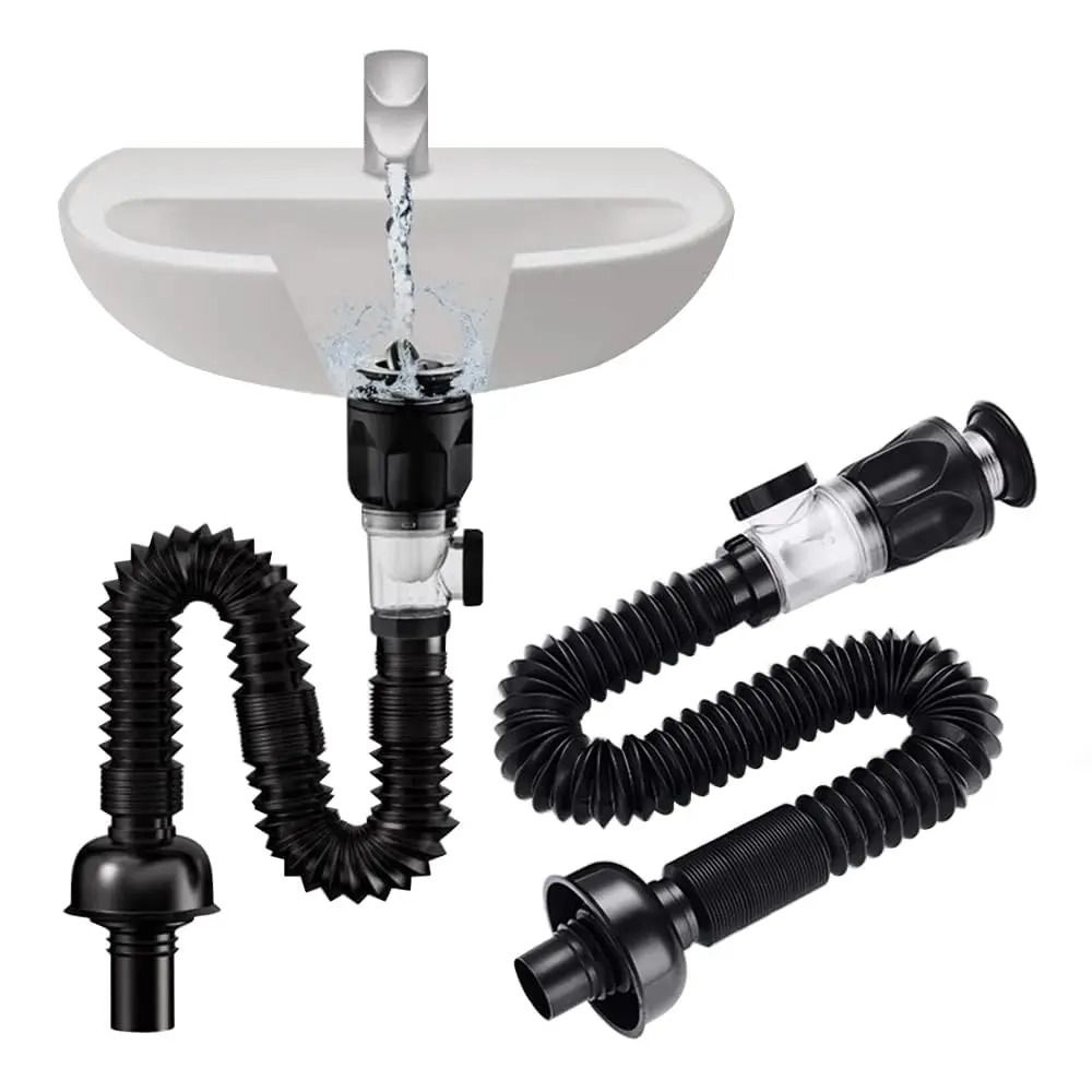 Universal FlipTop Kitchen Sink Drain  Retractable Deodorizing Downspout  Flexible AntiClogging Filt 5
