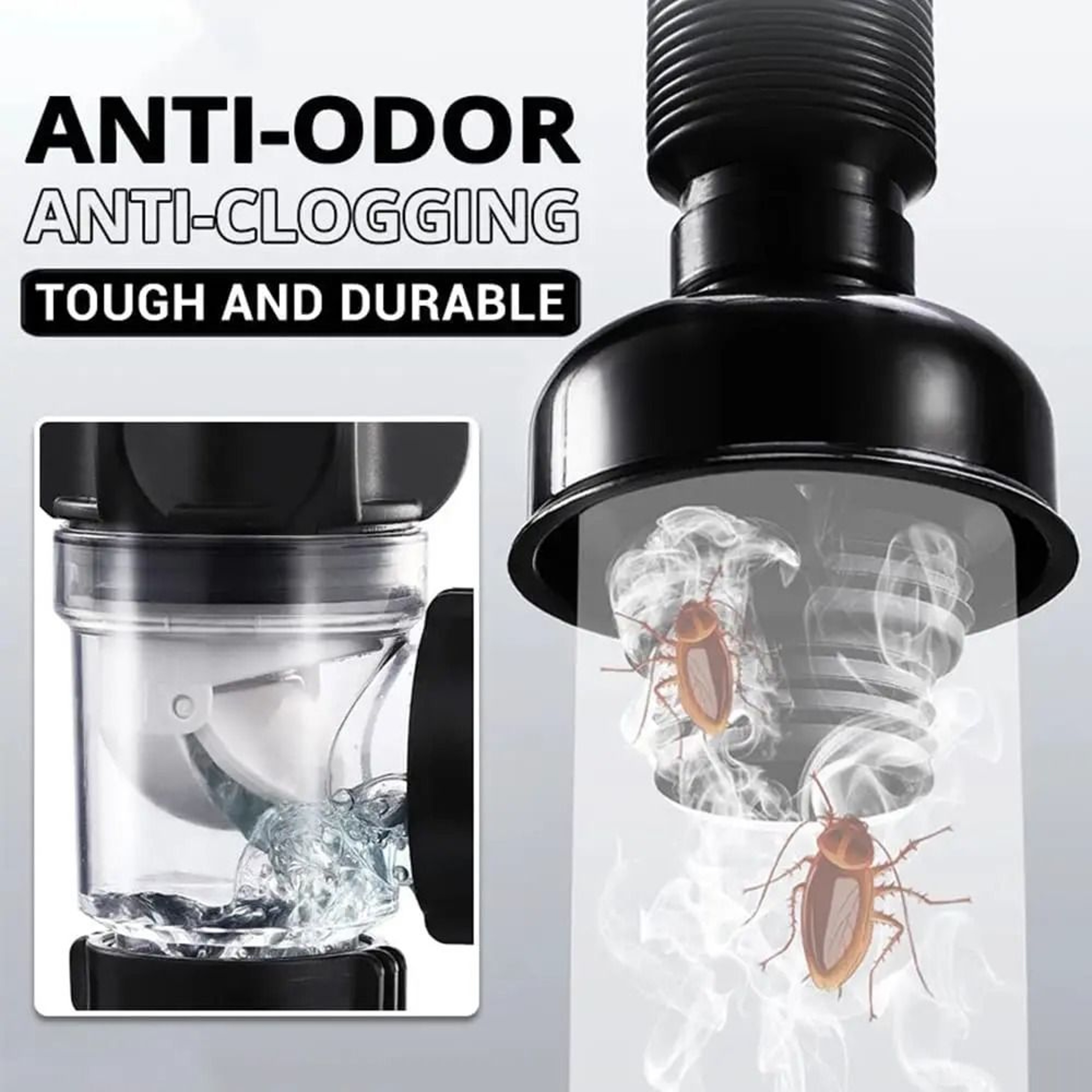 Universal FlipTop Kitchen Sink Drain  Retractable Deodorizing Downspout  Flexible AntiClogging Filt 4