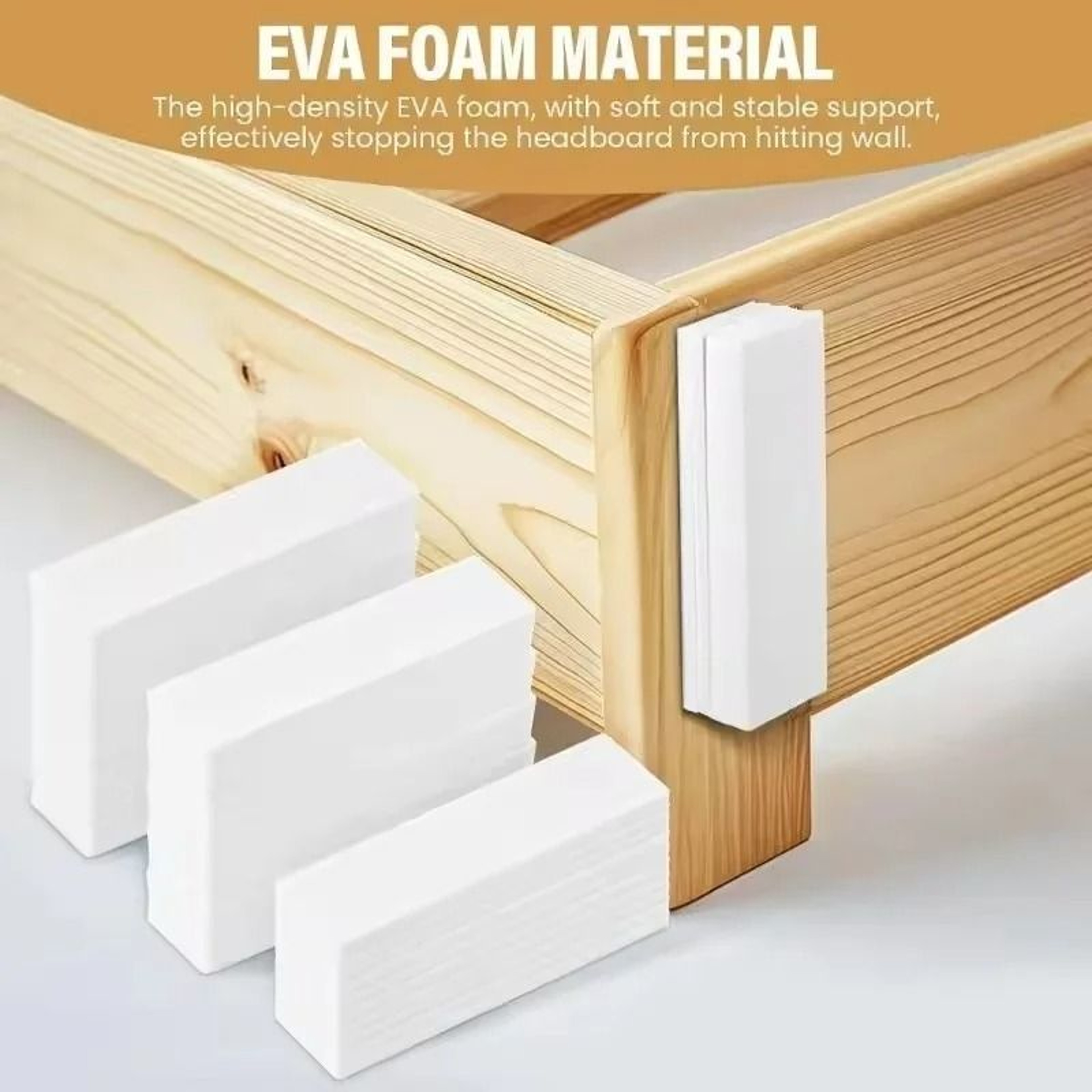 20Pack SelfAdhesive Headboard Stoppers  Wall Protectors  AntiShake EVA Foam Bed Frame Stabilizers 2