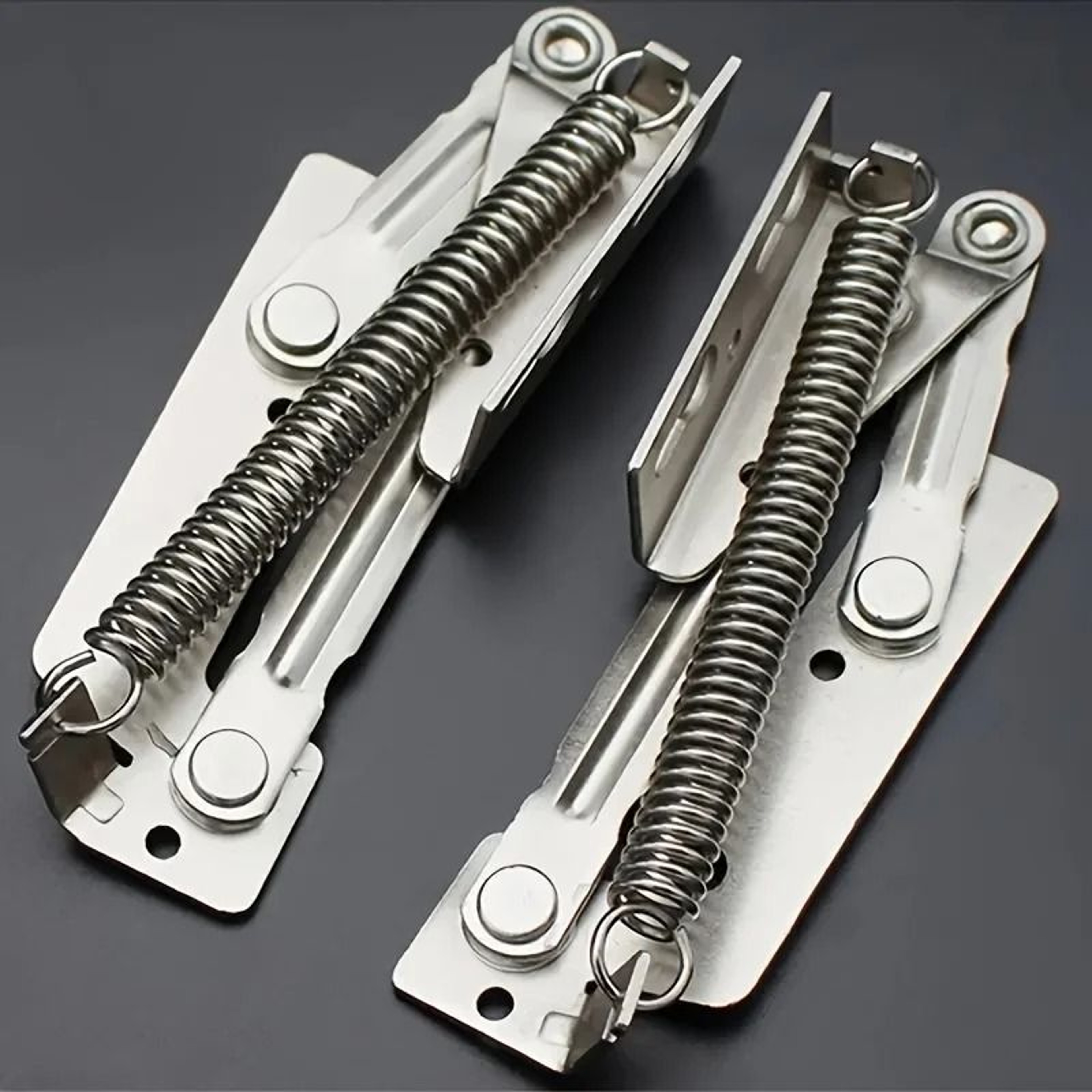 2Piece 80Degree Spring Hinges Set  Cabinet Door Foldable Lifting Brackets  Sofa Sprung Lifters 3