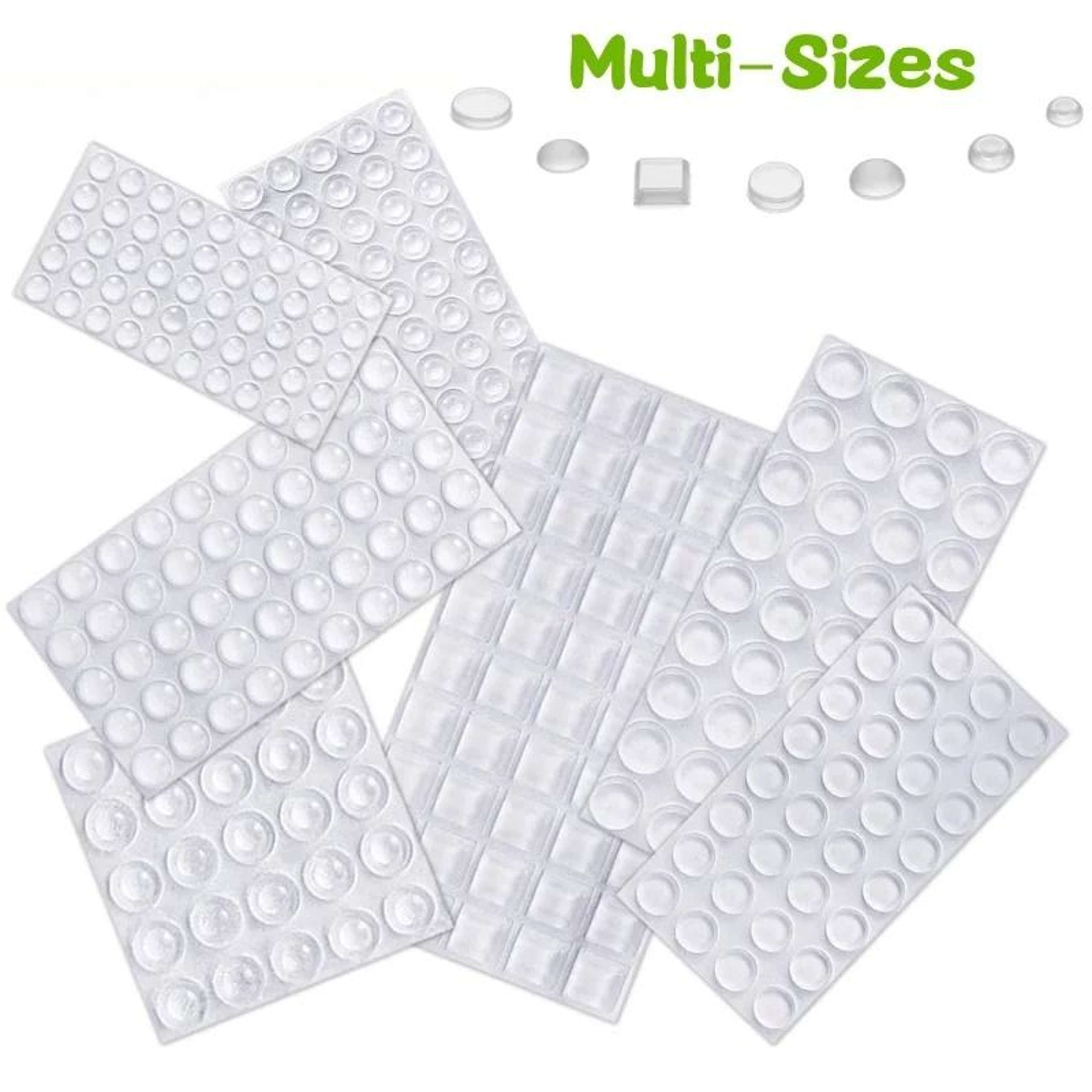 100Pack SelfAdhesive Transparent Rubber Door Stops  Silicone Furniture Buffer  Cabinet Bumper Pads 1