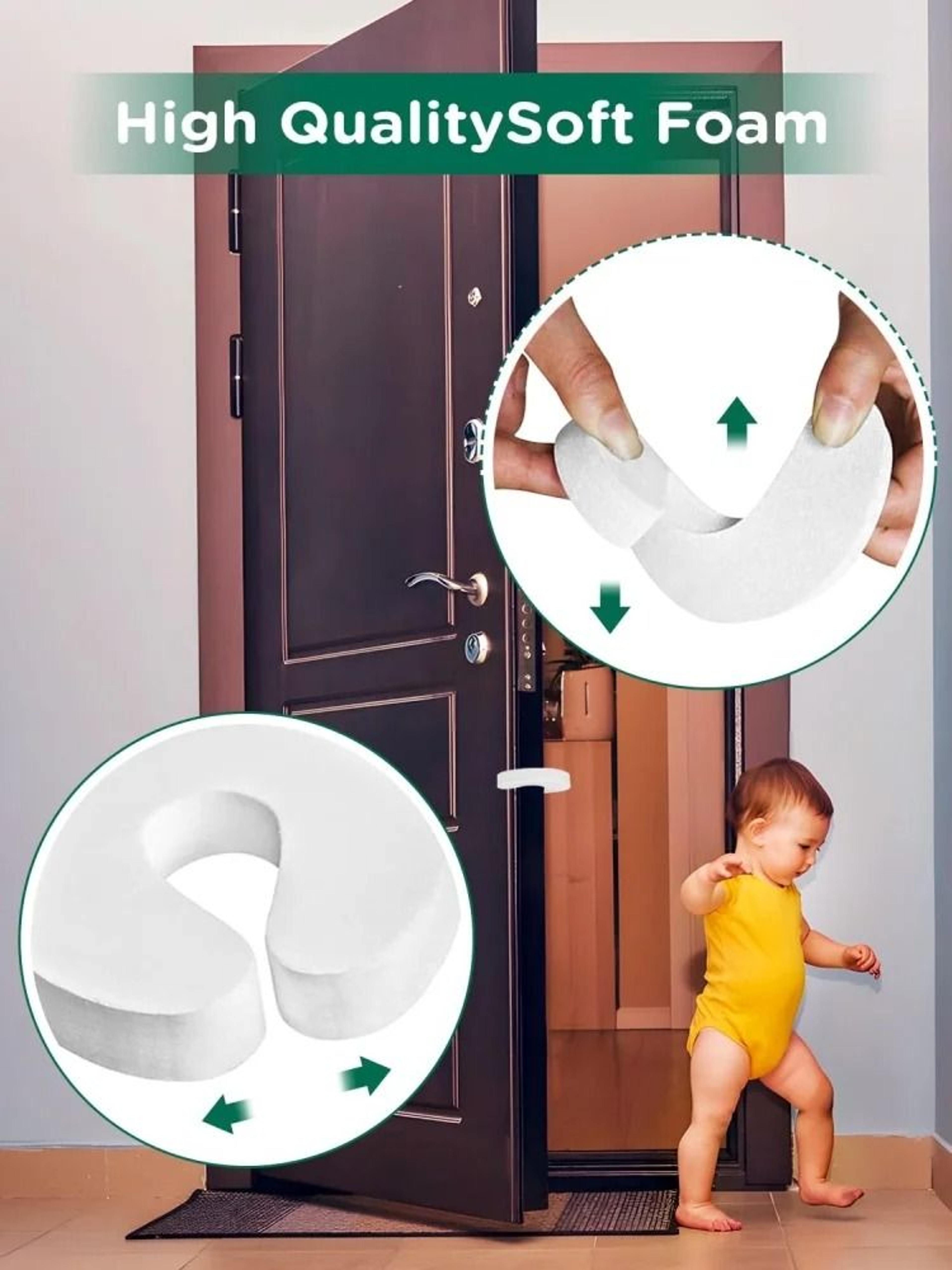 6Pack Foam Door Pinch Guards  BabyProofing Door Slam Stoppers  Finger Protectors 2