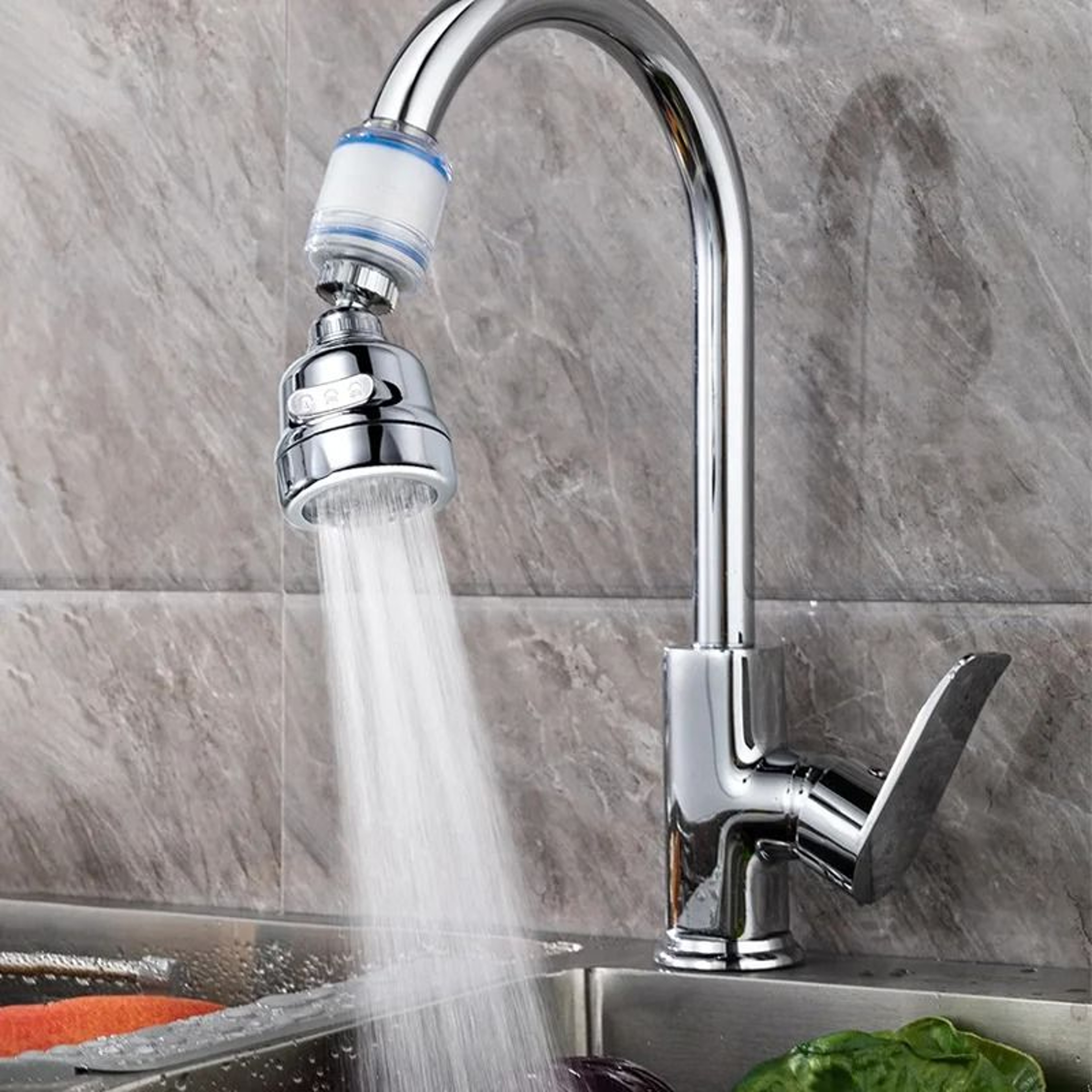 3Mode 360 Rotating Faucet Water Purifier Filter  Universal Tap Aerator With PP Cotton Filtration 5