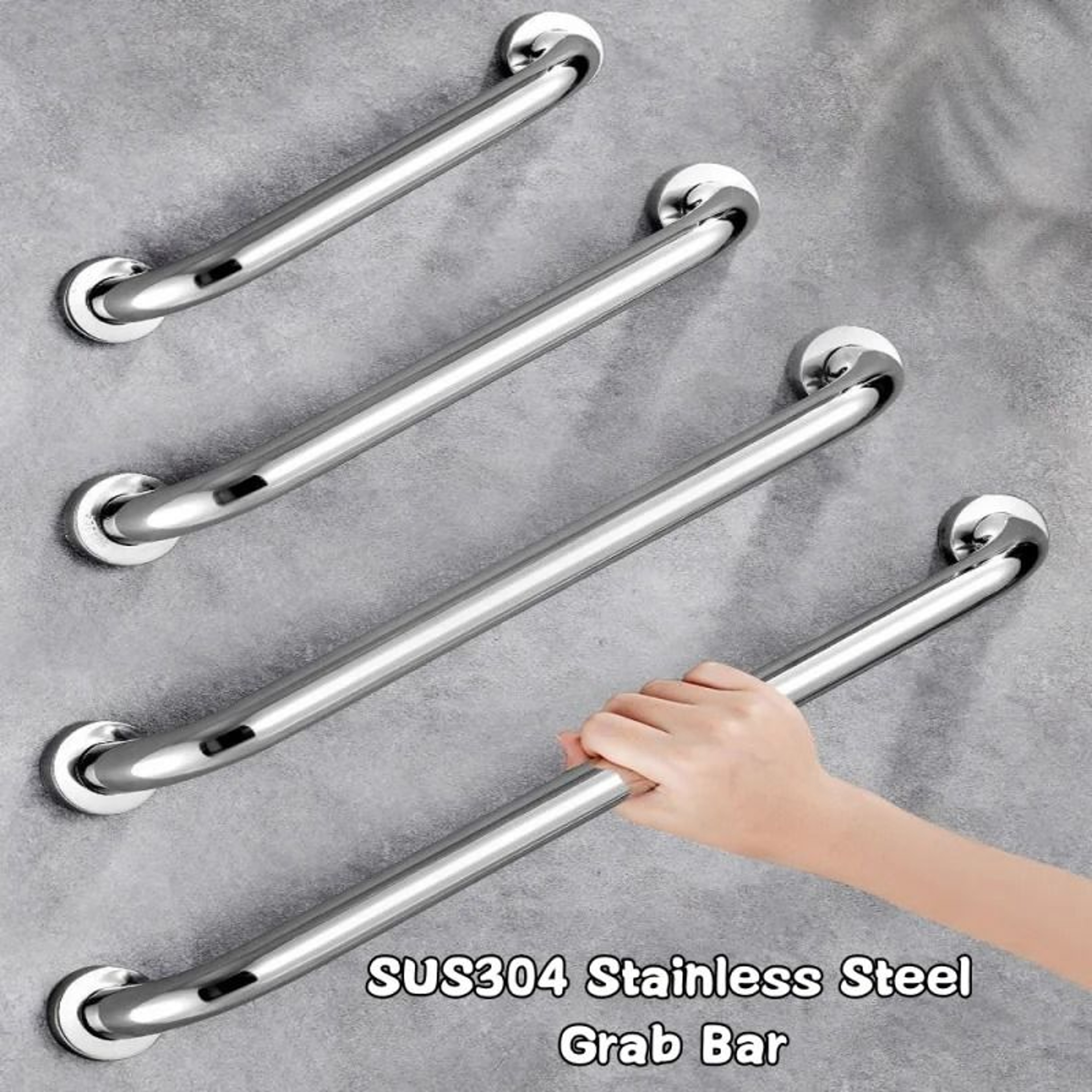 Stainless Steel Safety Grab Bar  Shower Handle  Bathroom Safety Grip  Towel Rail Handrail 0