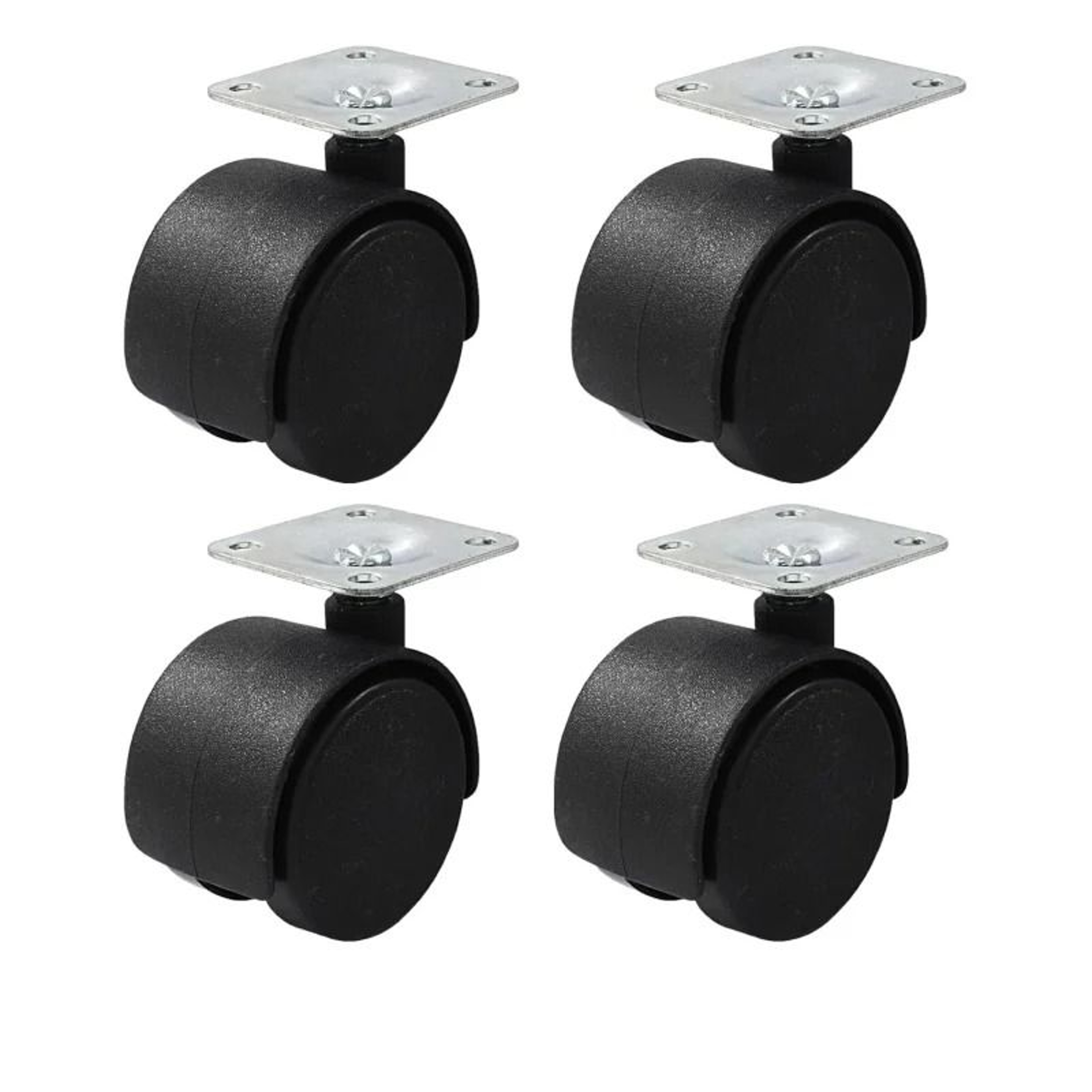 4Pack 15Inch Mute Flat Caster Wheels  360 Swivel Locking Furniture Casters With Top Plate  Brakes 8