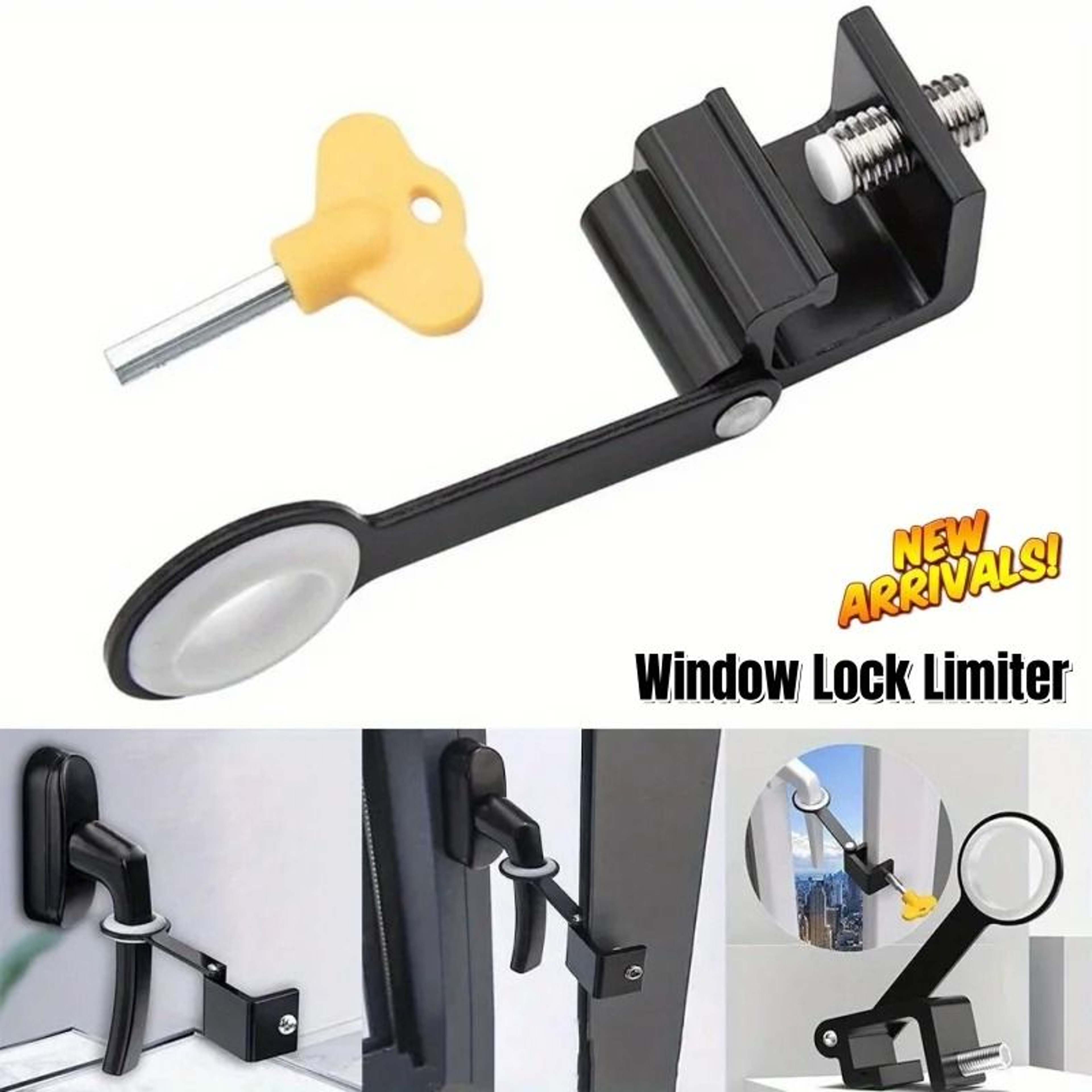 PunchFree Window Lock Limiter Restrictor  HighRise Child Protection Guard  AntiFall Safety Buckle 0