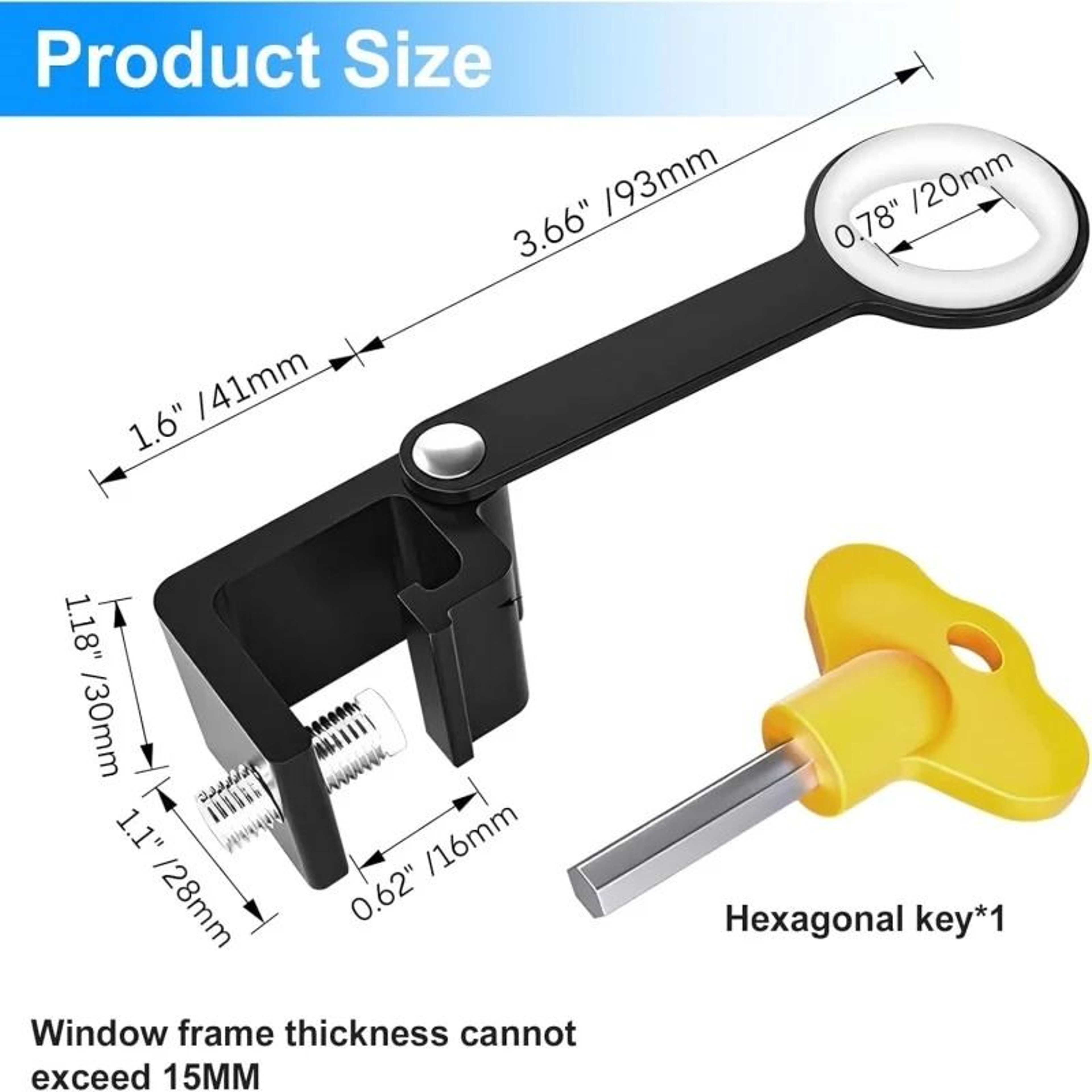 PunchFree Window Lock Limiter Restrictor  HighRise Child Protection Guard  AntiFall Safety Buckle 6