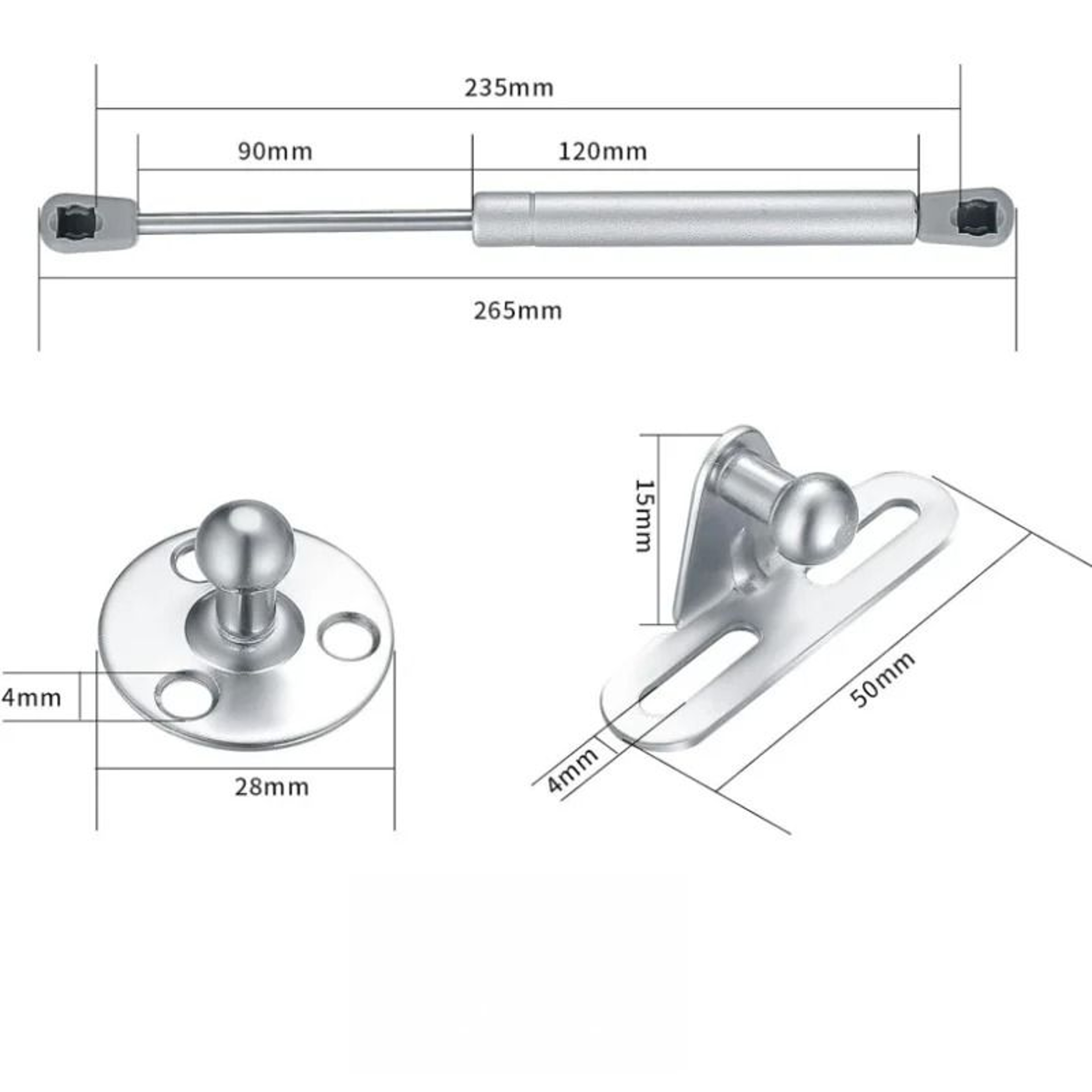 4Pack Cabinet Door Gas Struts 620KG  HeavyDuty Hydraulic Lift Springs  Cupboard Lid Supports 4