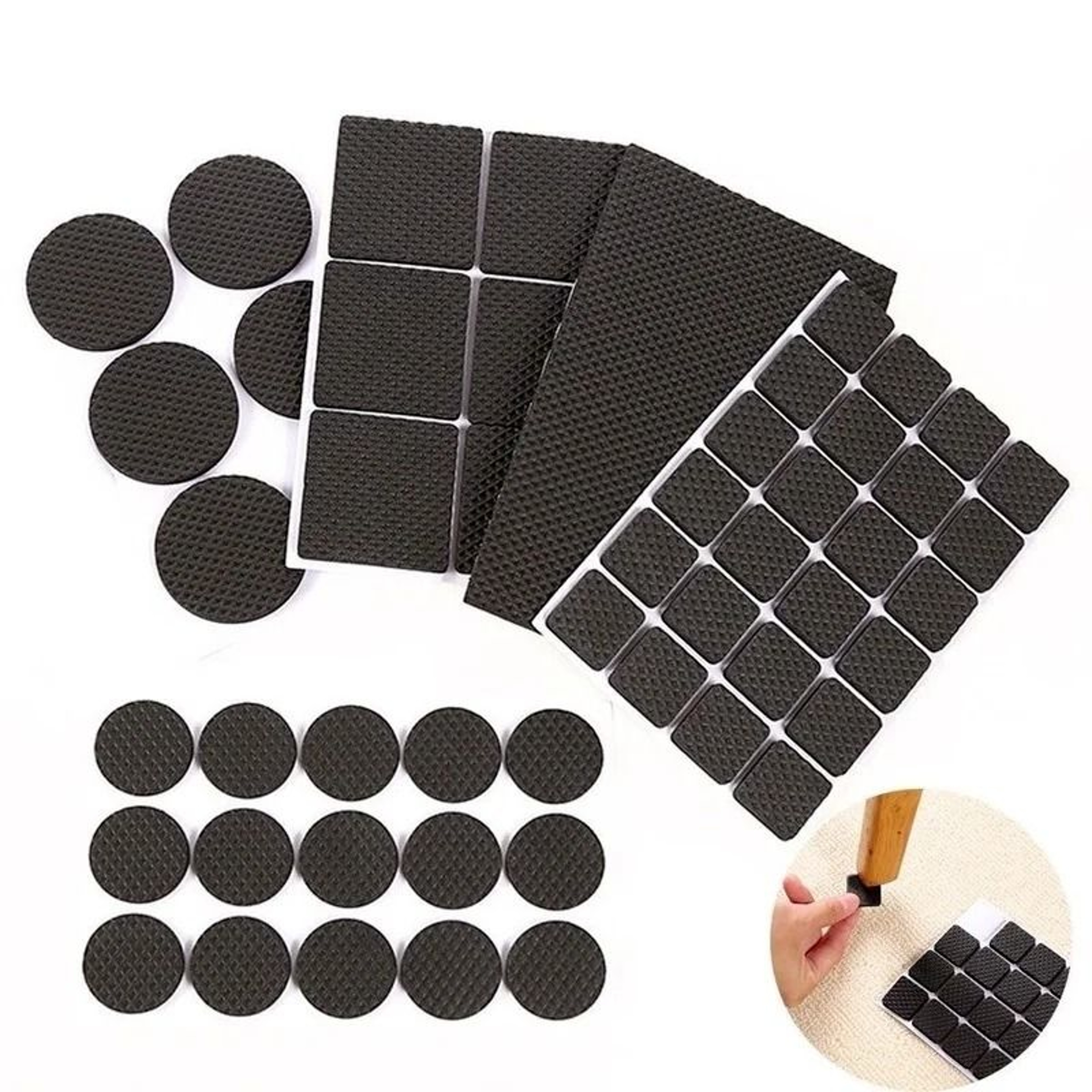 SelfAdhesive Furniture Leg Protector Pads  AntiScratch Slip Mat Stickers For Chair Feet  Floors 4