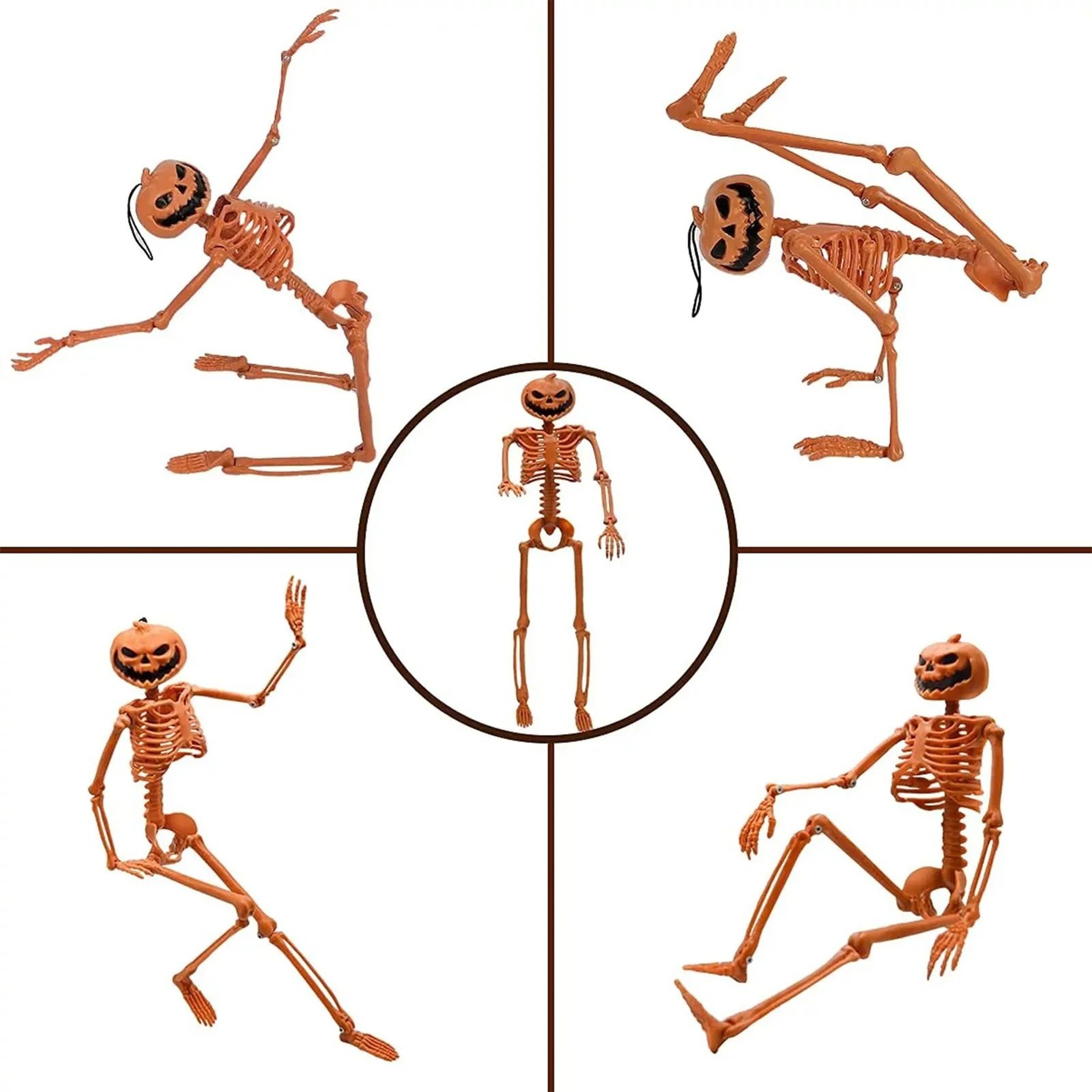 Halloween LifeSize Skeleton Hanging Prop Poseable Movable Joints Haunted House Decor 2