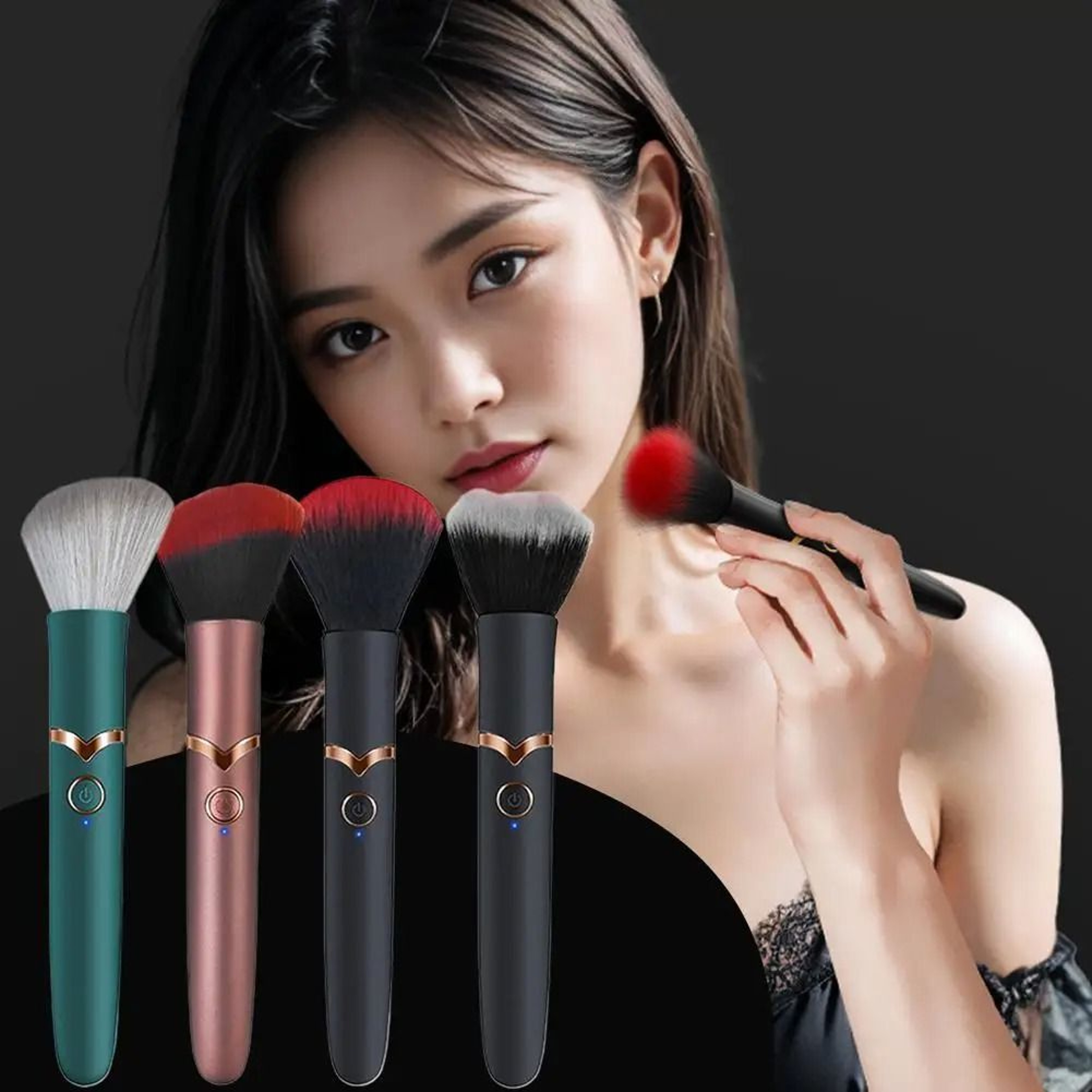 Rechargeable Electric Makeup Brush Vibrating Foundation  Blending Cosmetic Tool 5