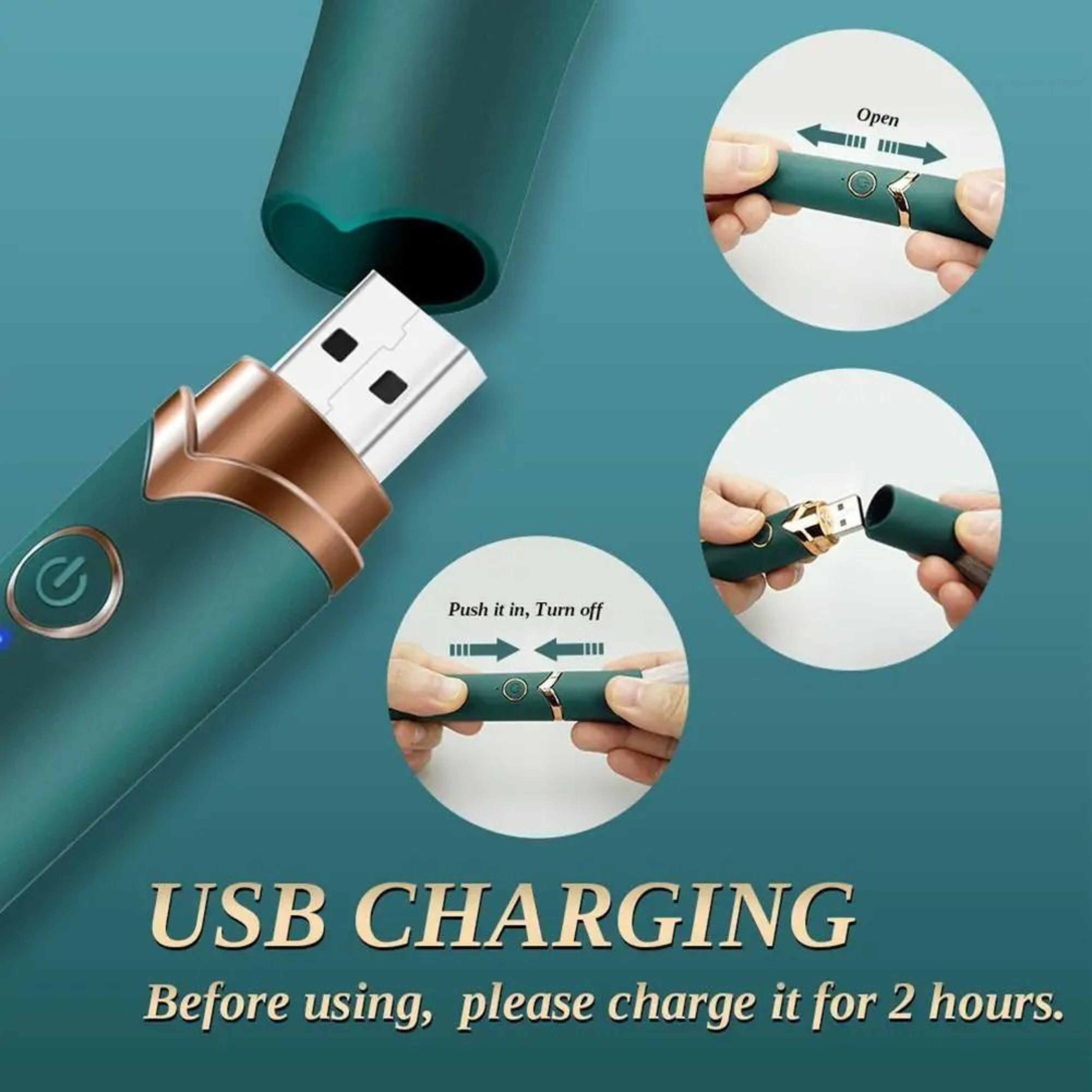 Rechargeable Electric Makeup Brush Vibrating Foundation  Blending Cosmetic Tool 2