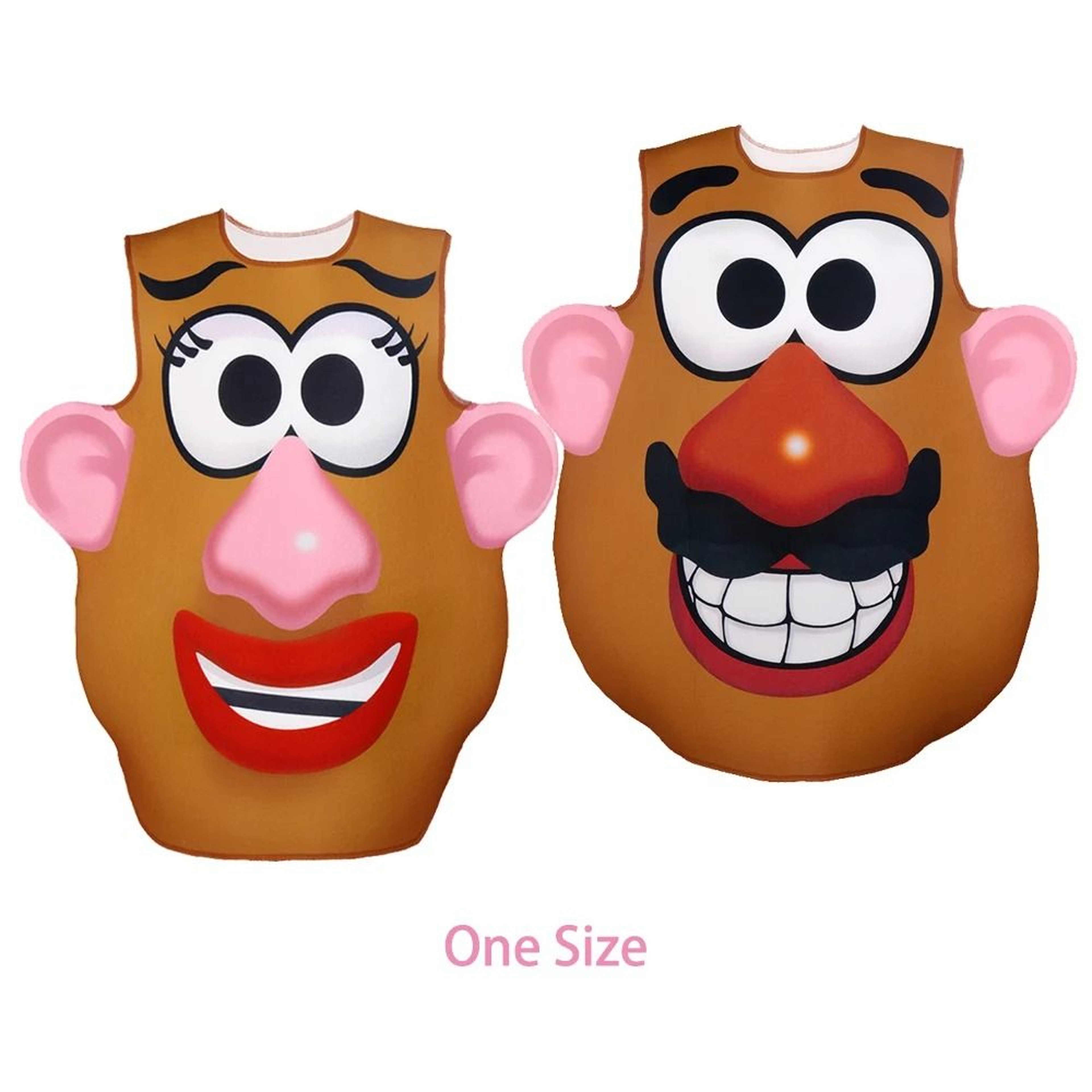 Funny Potato Head Couple Costume Halloween Matching Mr  Mrs Cartoon Tunic Outfits 10