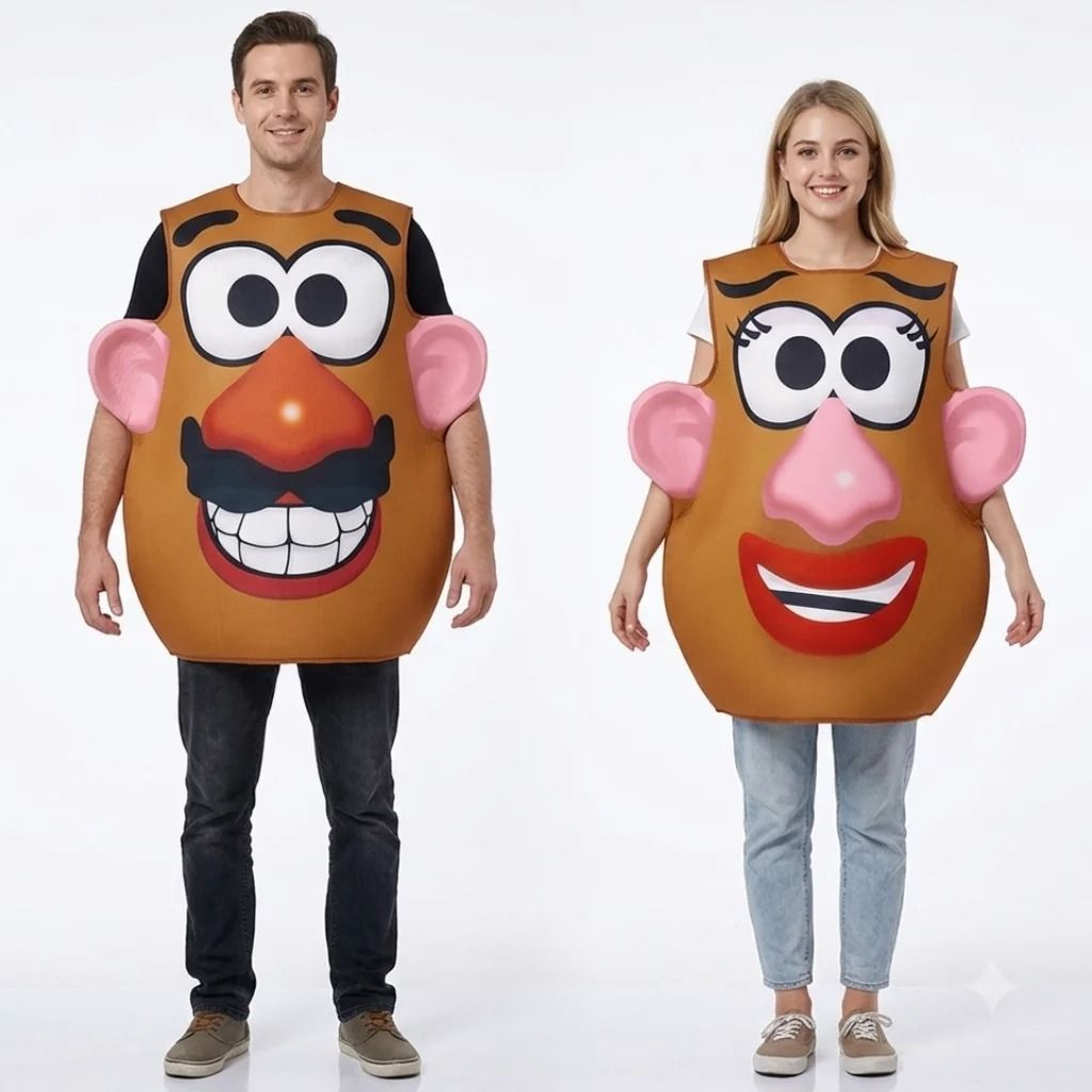 Funny Potato Head Couple Costume Halloween Matching Mr  Mrs Cartoon Tunic Outfits 0