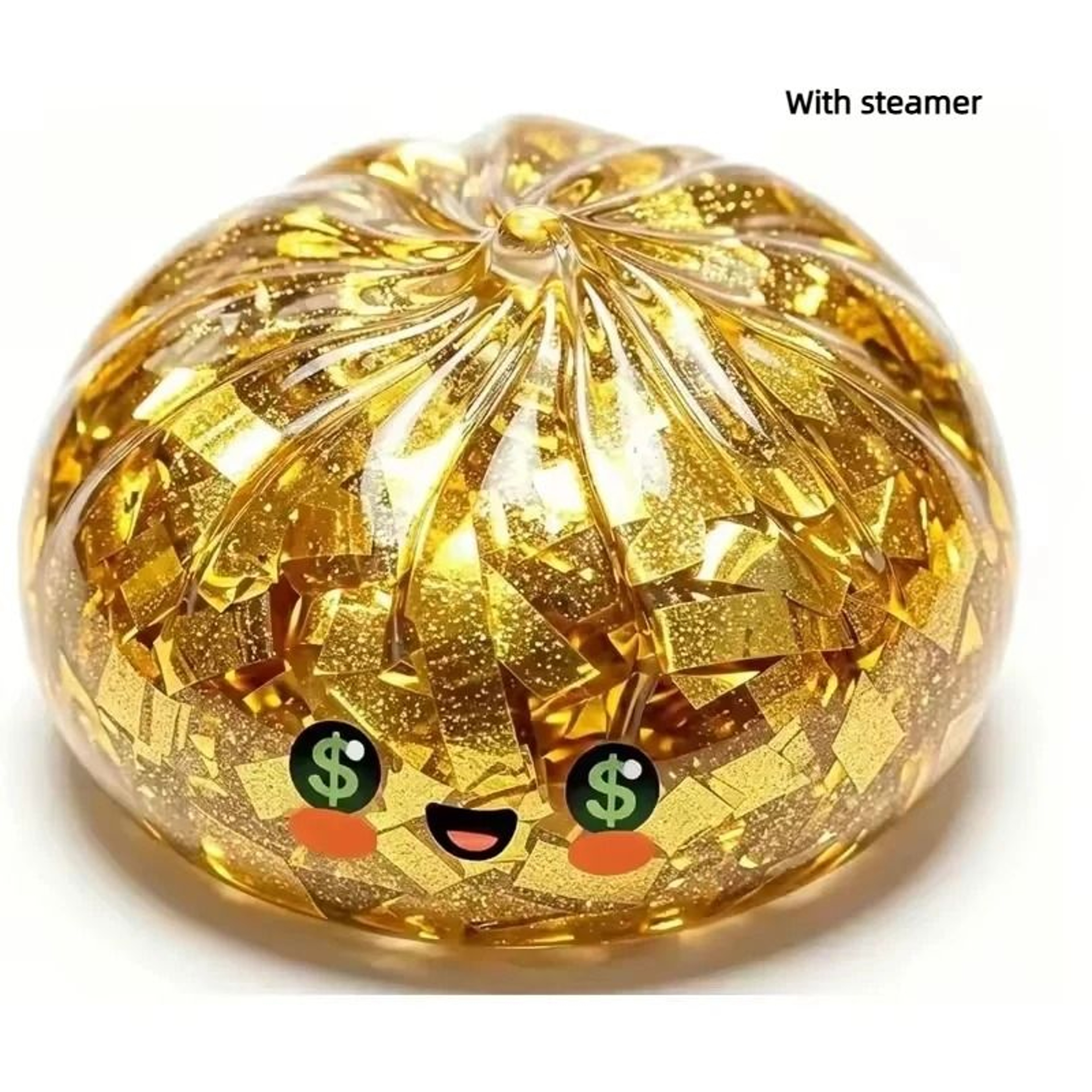 Glitter Steamed Bun Dumpling Fidget Toy UltraSoft Sensory Stress Relief Squishy 6