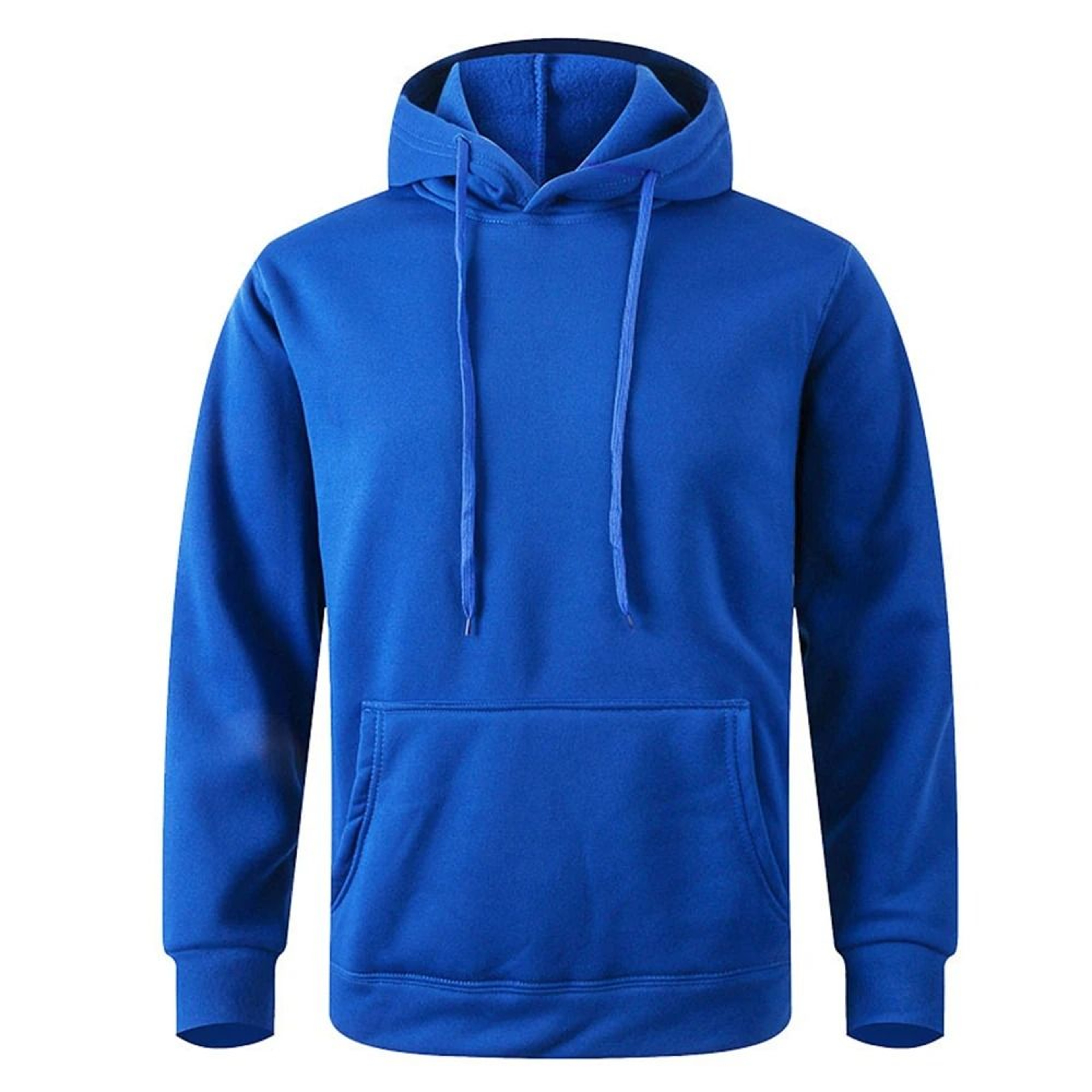Unisex FleeceLined Pullover Hoodie Casual Solid Streetwear Sweatshirt With Kangaroo Pocket 6