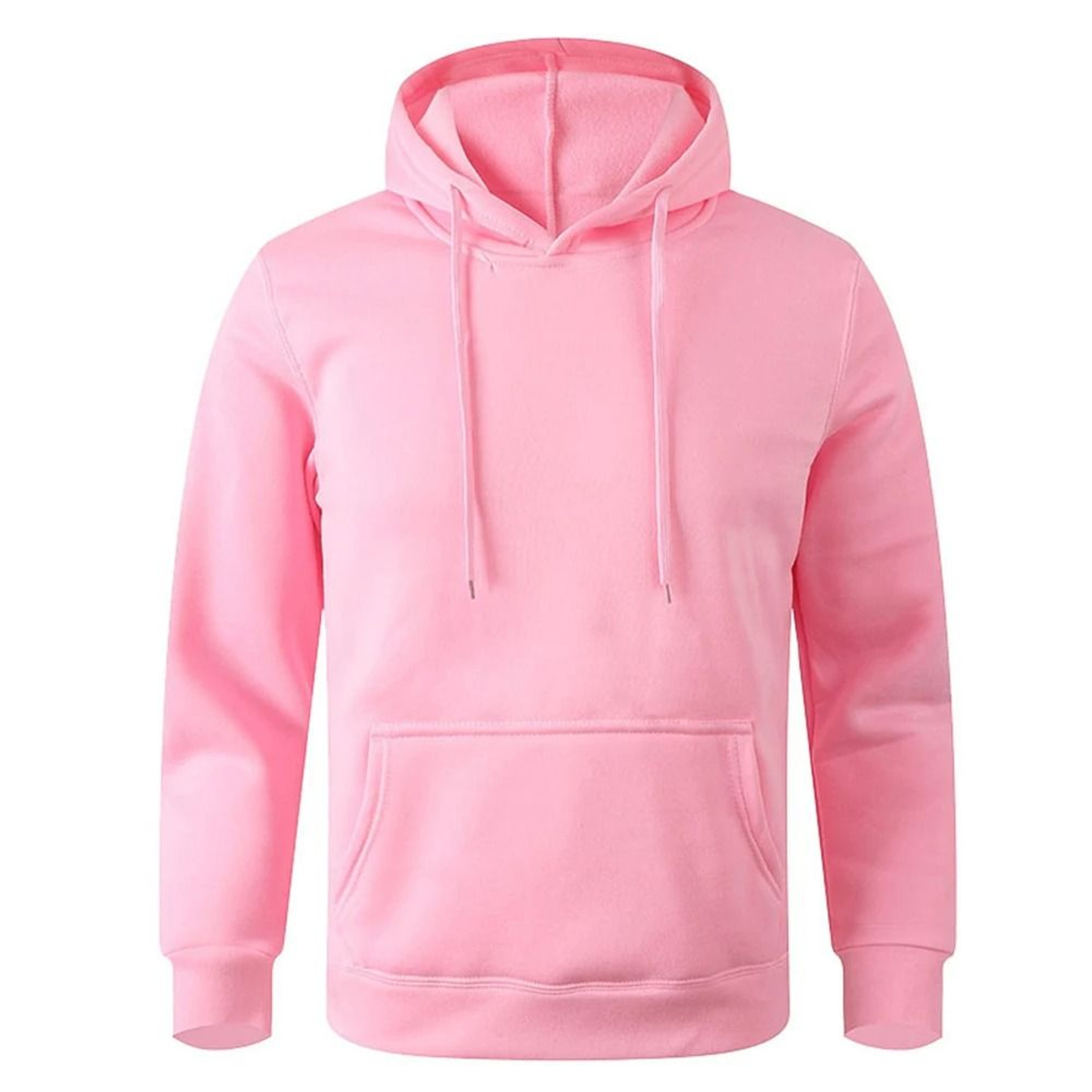 Unisex FleeceLined Pullover Hoodie Casual Solid Streetwear Sweatshirt With Kangaroo Pocket 11