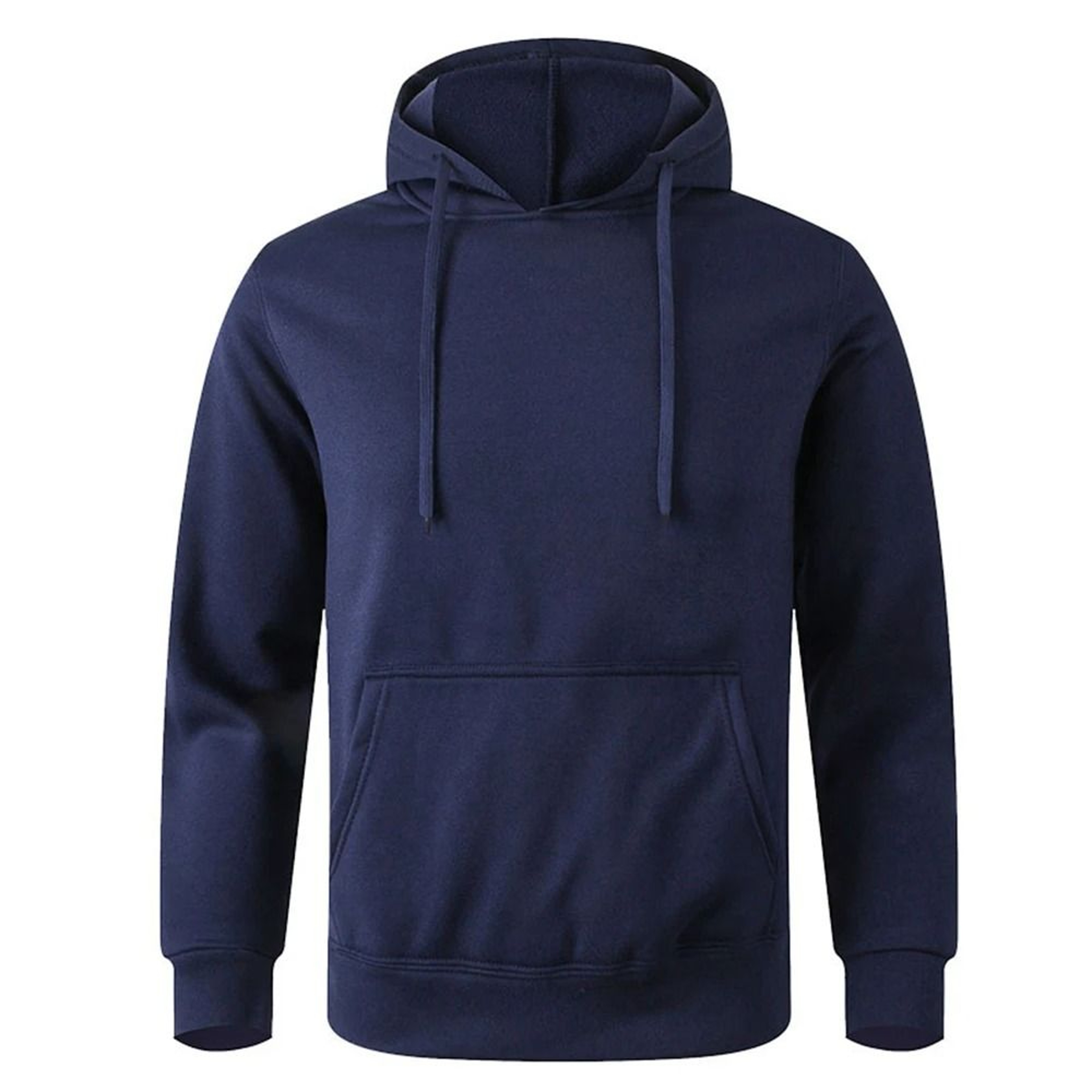 Unisex FleeceLined Pullover Hoodie Casual Solid Streetwear Sweatshirt With Kangaroo Pocket 16