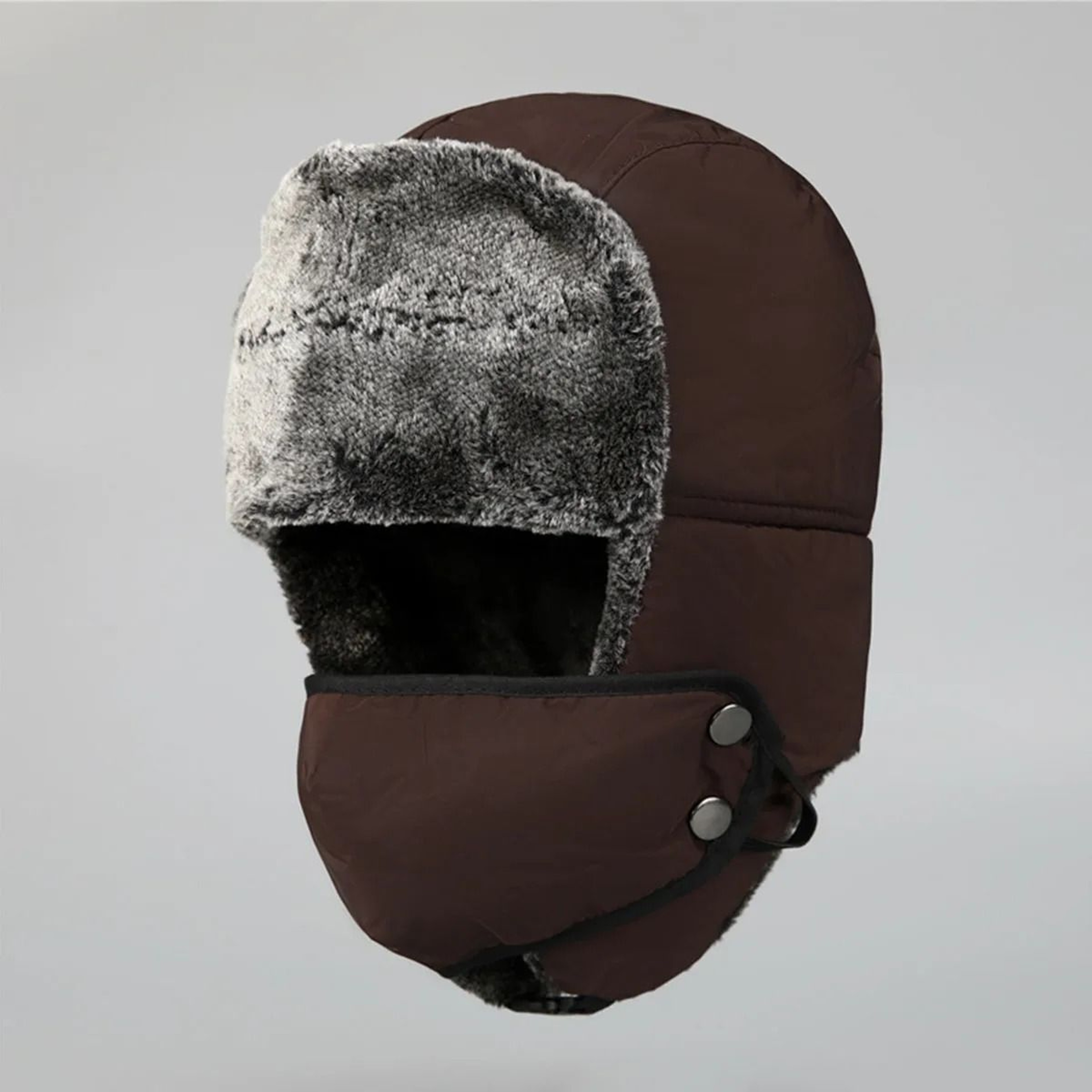 Winter Ushanka Trapper Hat With Removable Windproof Face Mask Pilot Trooper Snow Cap 8