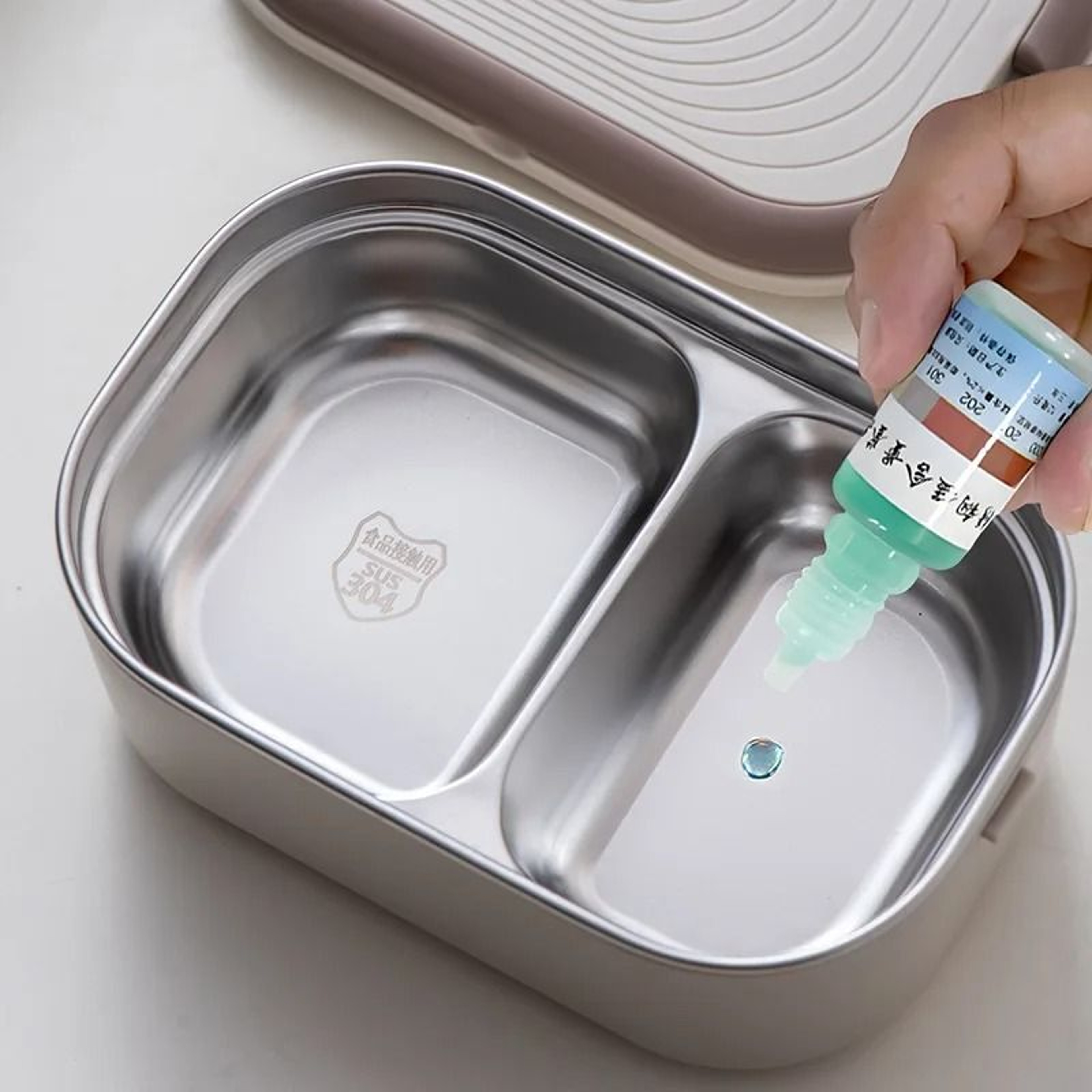 Portable Electric Lunch Box Food Warmer Stainless Steel Heated Bento Container Set 4