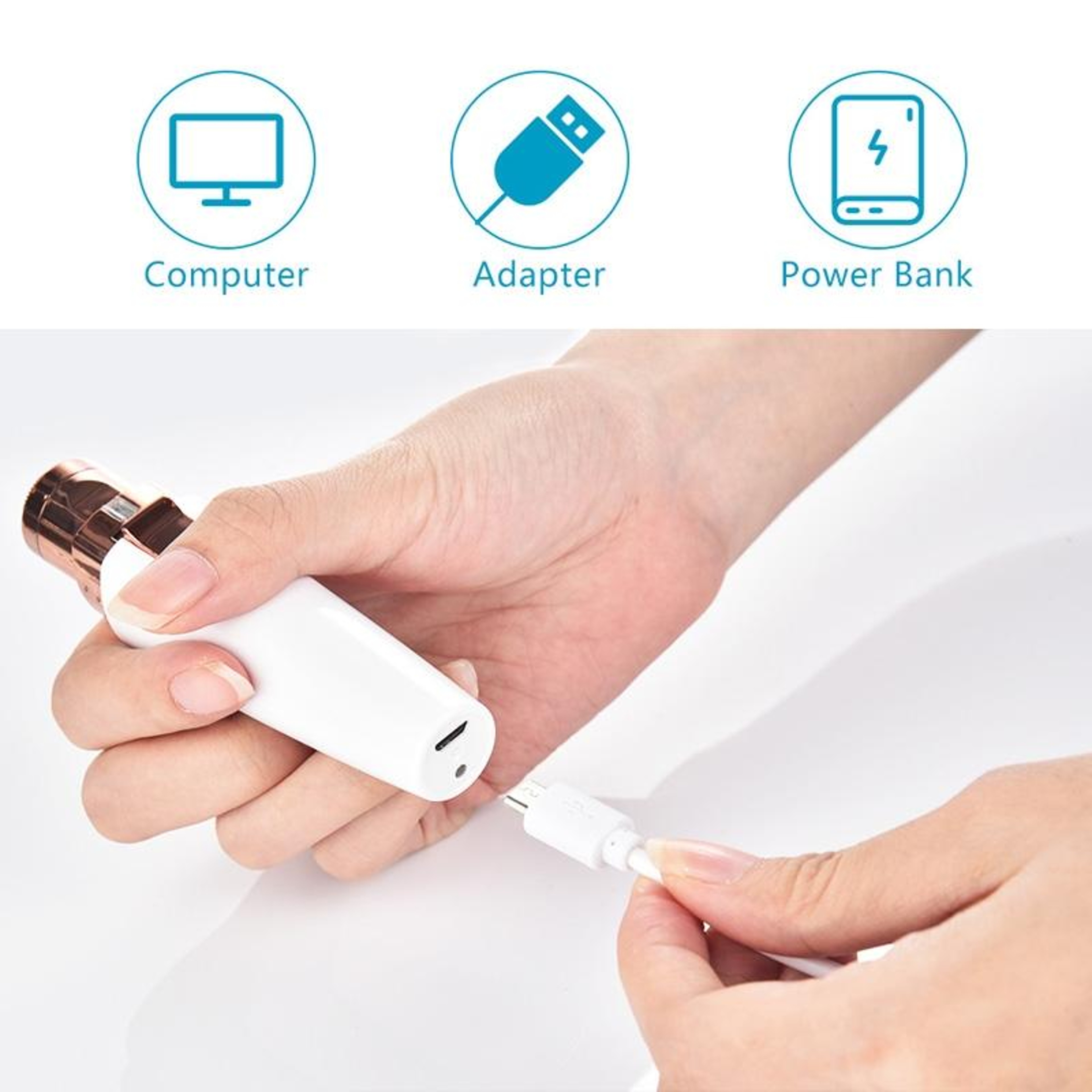 USB Electric Shaver Eyebrow Trimmer Portable Facial Hair Remover for Women and Men Mini Waterproof Grooming Tool – view 5