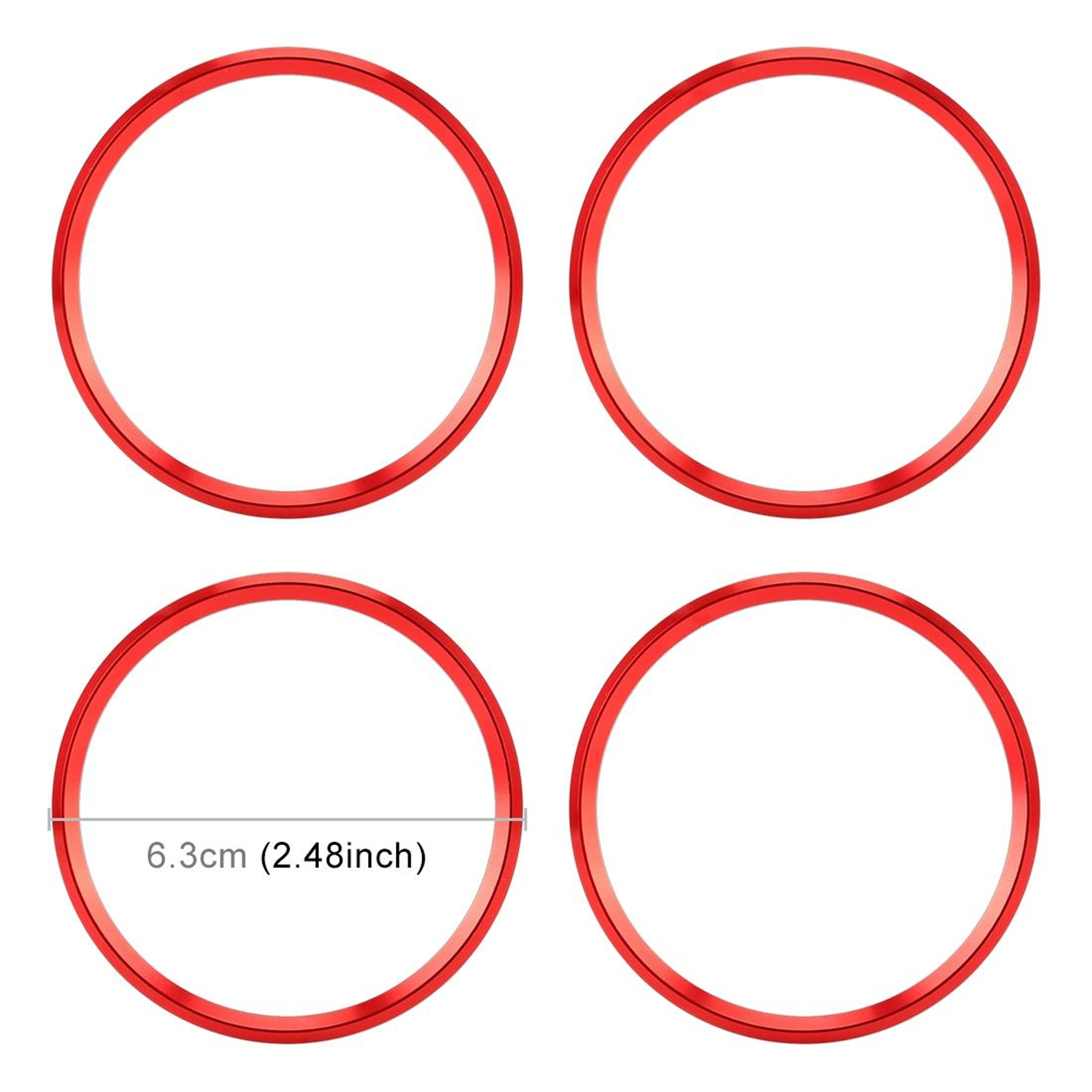 Car Metal Wheel Hub Decoration Ring for Series Red Alloy Trim Accessory – view 2