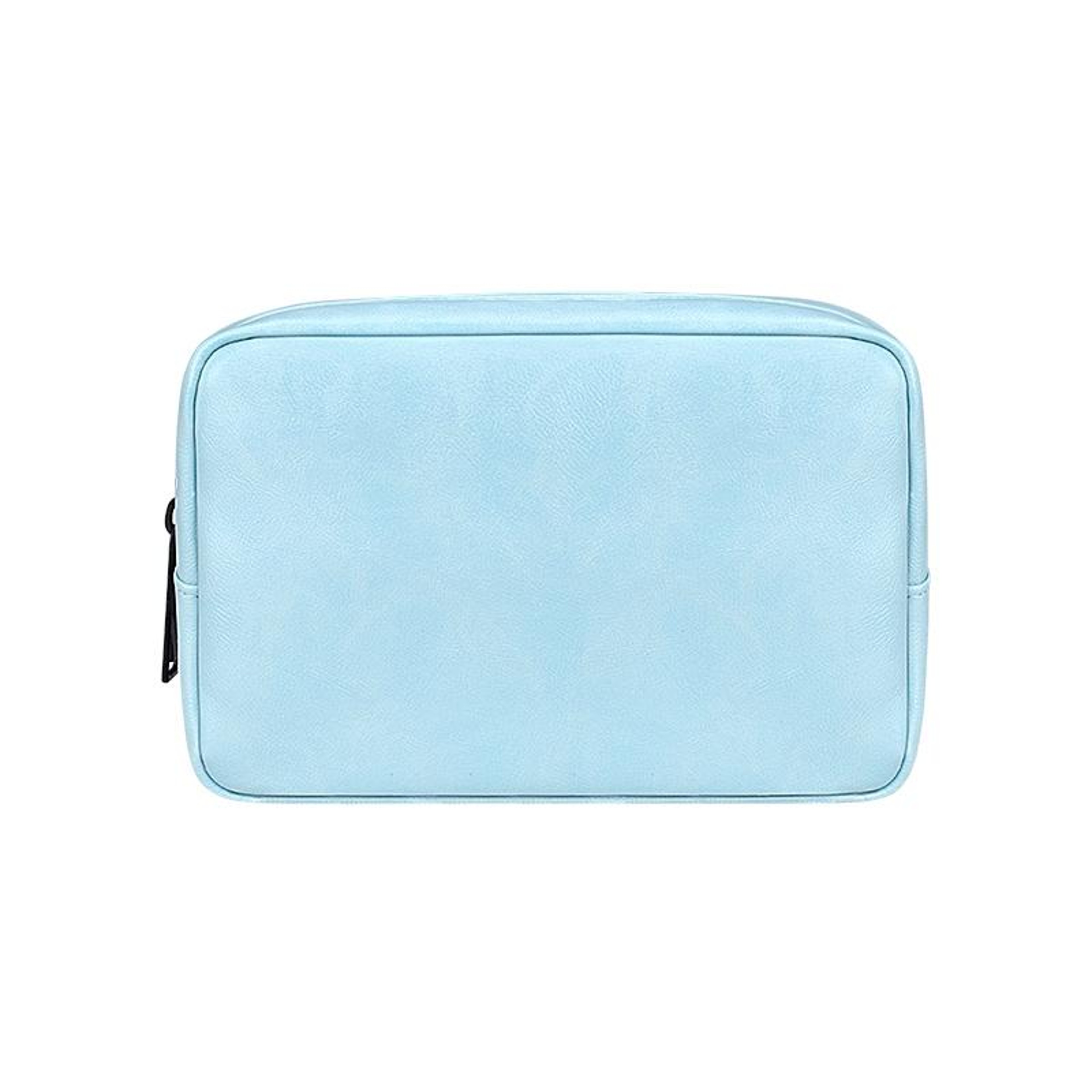 Sky Blue PU Leather Cable Organizer Bag, Portable Travel Electronics Storage Pouch – view 1