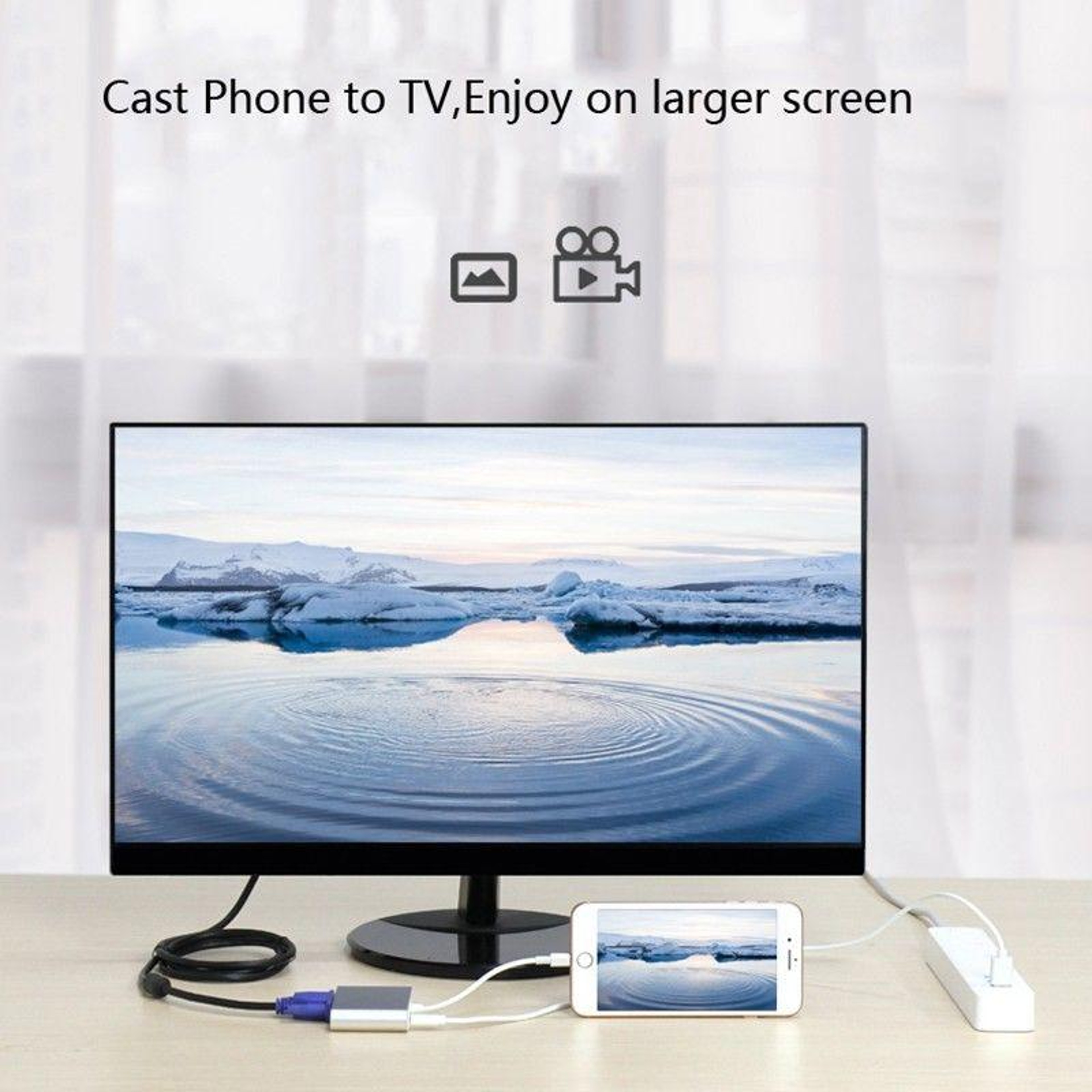 3-in-1 Lightning to HDMI VGA Audio Adapter for iPhone Screen Mirroring – view 8