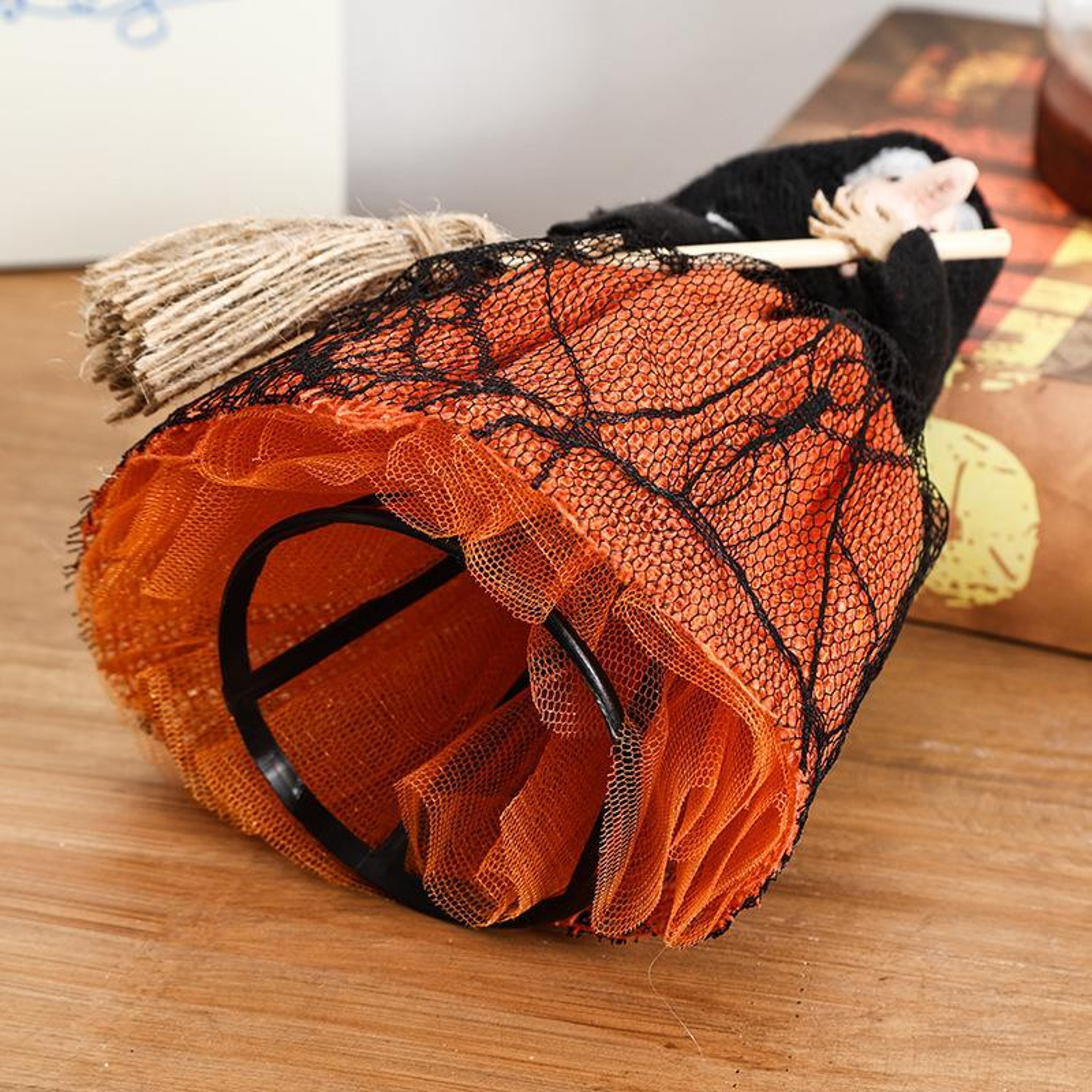 Halloween Witch Broom Decoration – Hanging Spooky Home Decor for Party & Gift Display – view 8