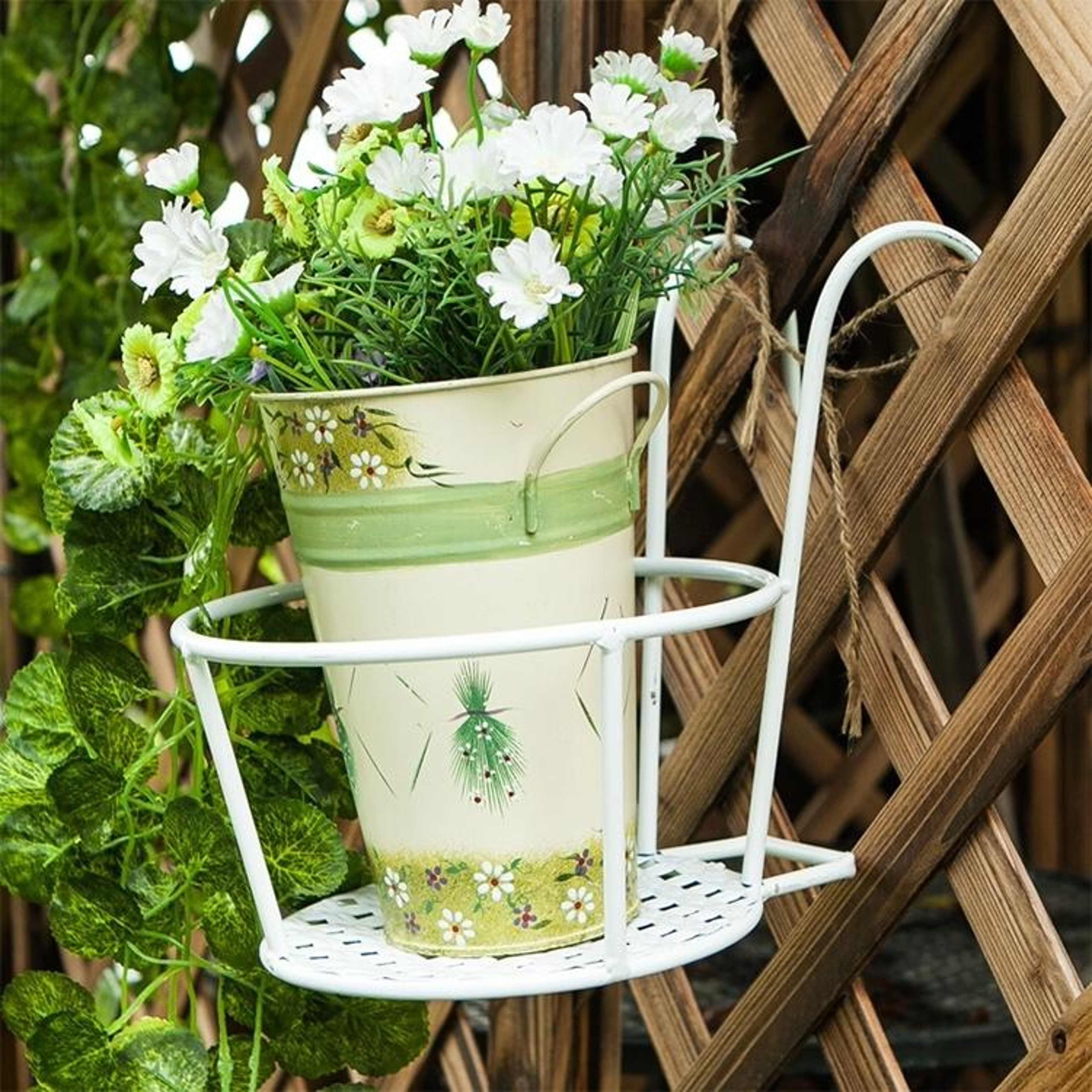 Heavy-Duty Hanging Flower Pot Rack for Balcony Railings and Garden Plants – view 7